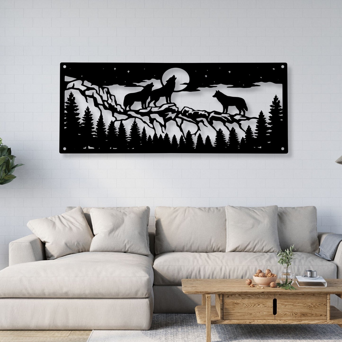 Wolves pack wall art decor, wolf wall art, wildlife art print, animal wall decor, nature home decor, rustic cabin art, forest animals