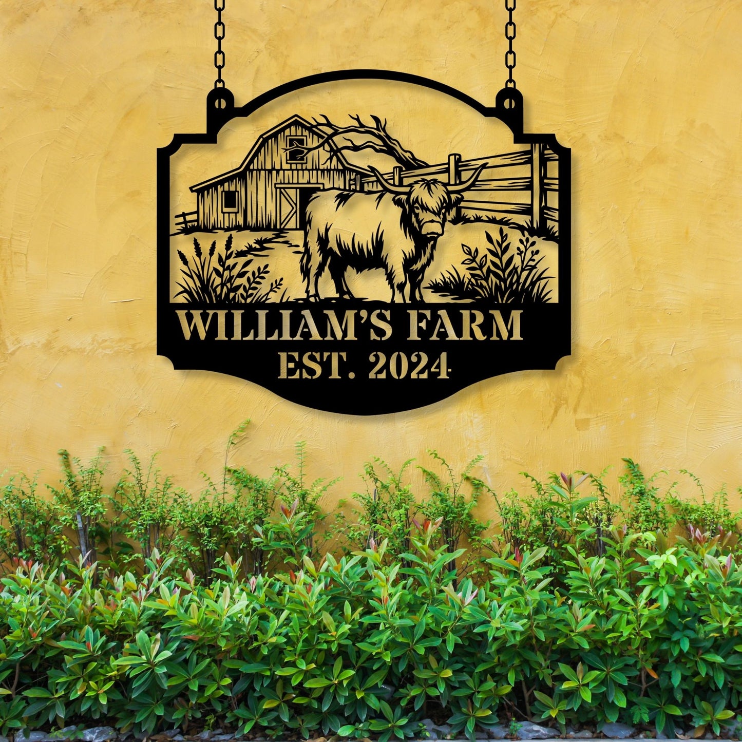 Personalized Metal Farm Sign With Name, Custom Farm Sign, Farmhouse Decor, Ranch Sign, Rustic Metal Sign, Farm Gift, Barn Name Sign