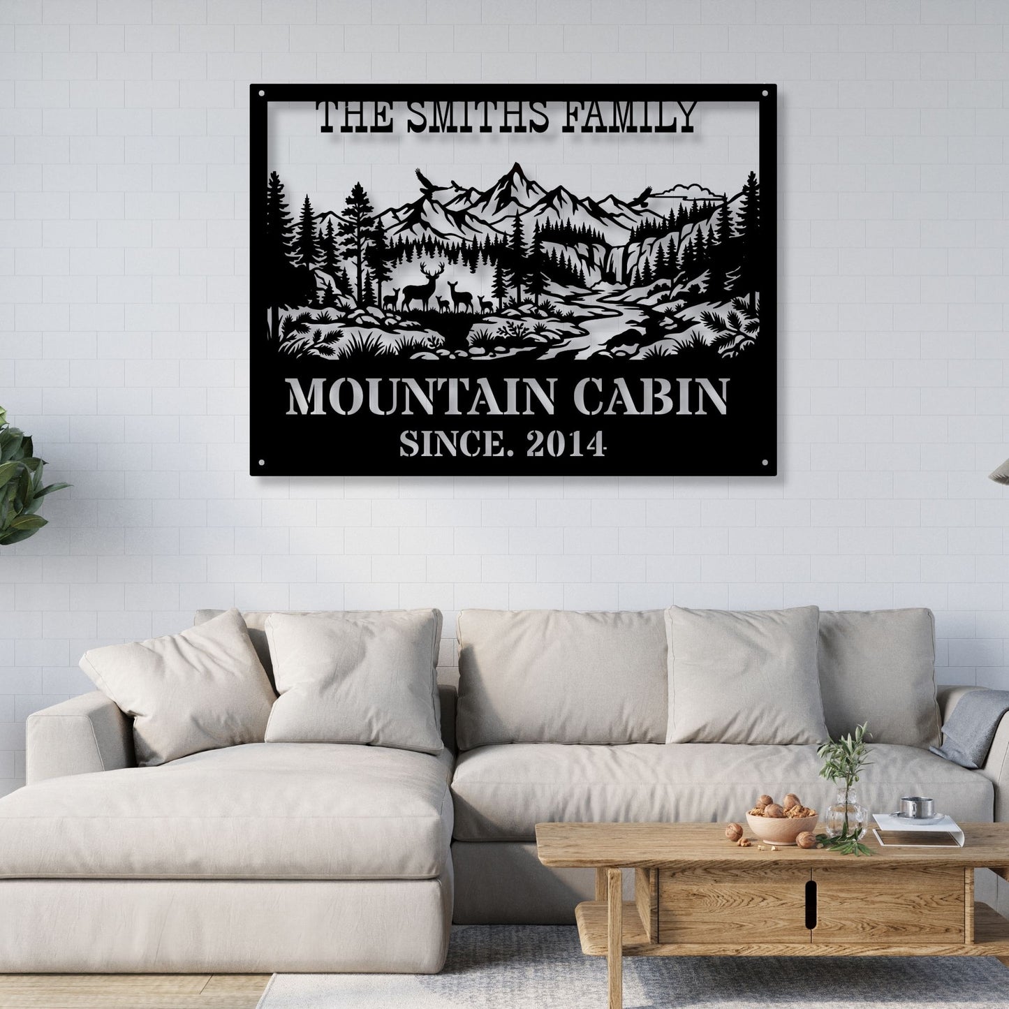 Personalized hunting cabin metal wall art, custom cabin sign, rustic hunting decor, hunter gift, lodge wall art, outdoor metal decor