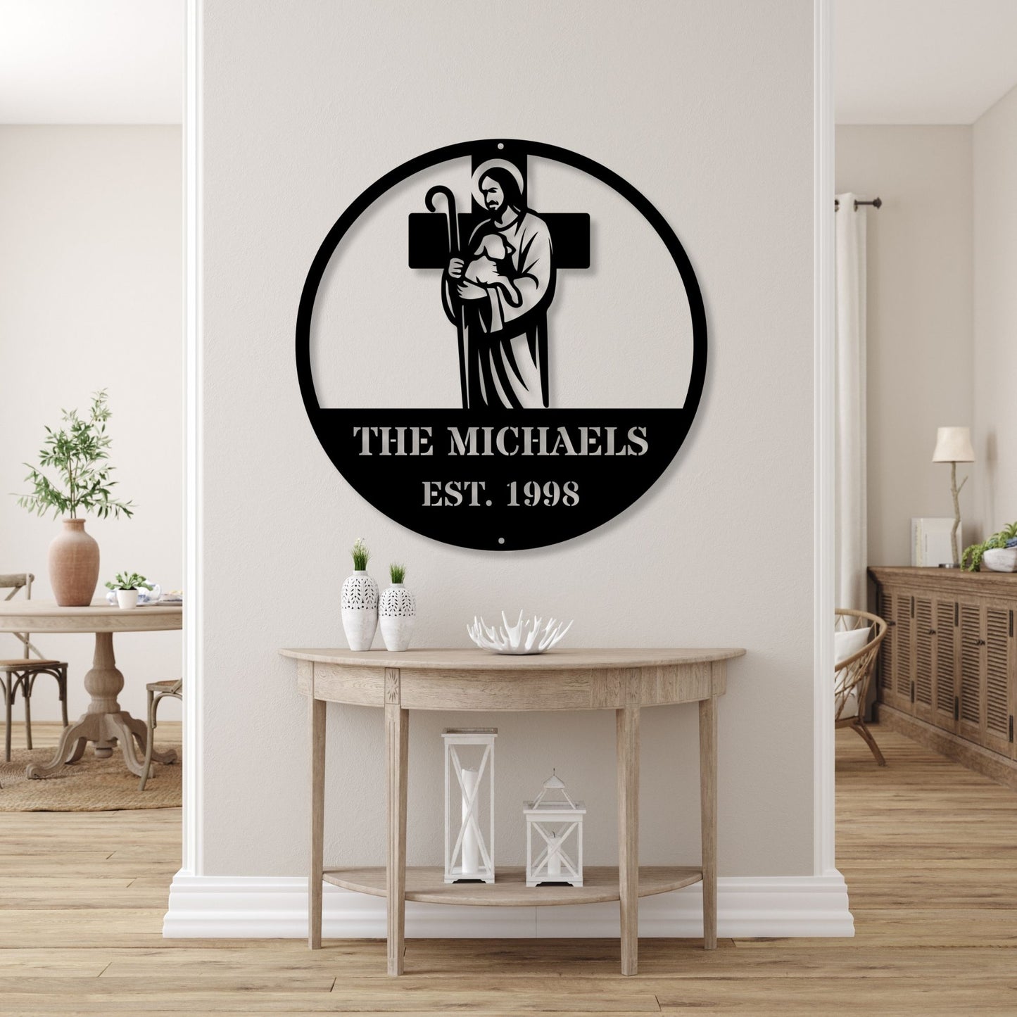 Custom Good Shepherd Metal Sign, Christian Wall Art, Religious Home Decor, Jesus Sign, Faith Gift, Rustic Farmhouse Church Decor