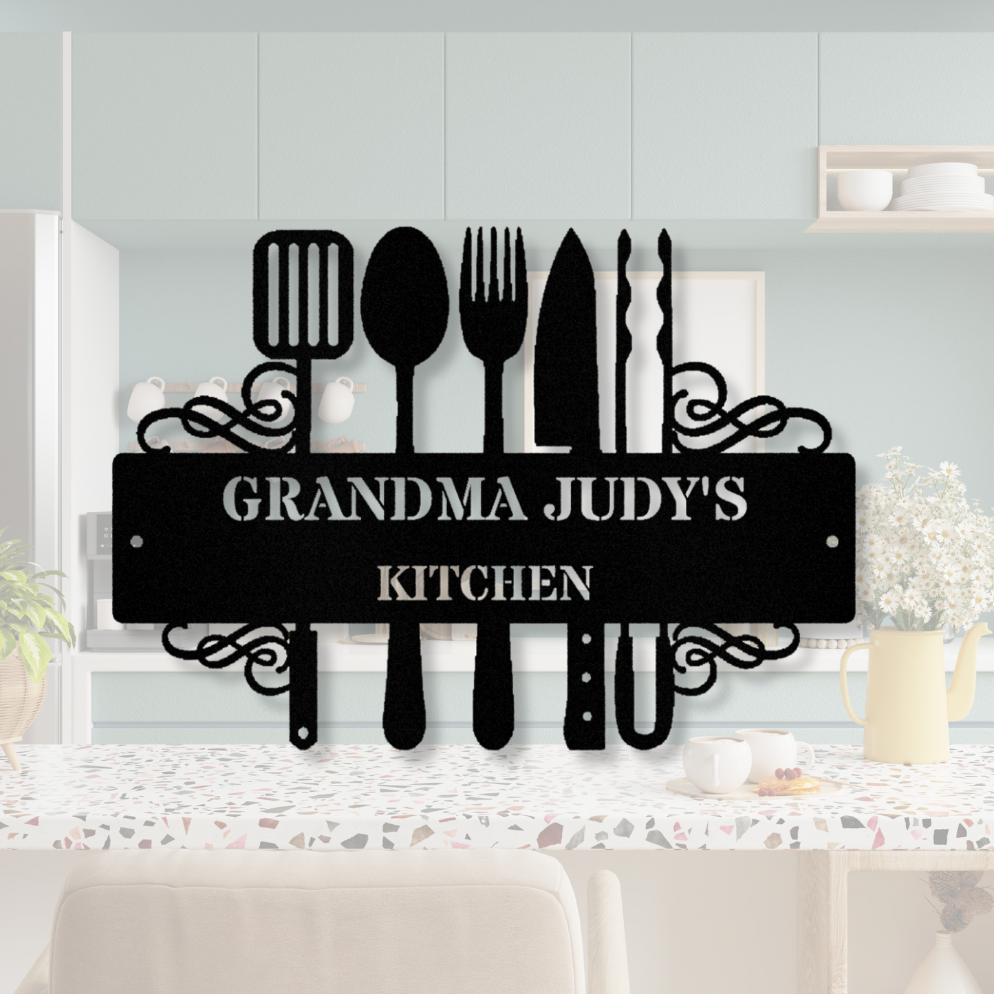 Custom Kitchen Metal Sign, Nana's Kitchen Metal Sign, Personalized Kitchen Decor, Kitchen Wall Art, BBQ Grill Metal Sign, Mother's Day Gift