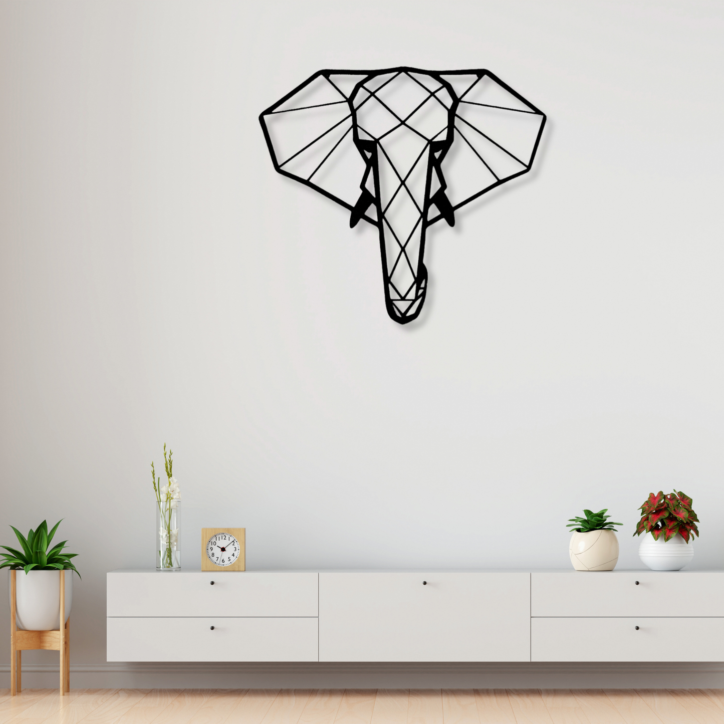 Geometric Elephant, Metal Sign, Geometric Animal, Woodland Nursery, Wildlife Metal Art, Kids Room Décor, Art room Decor, Animal Lover Gift