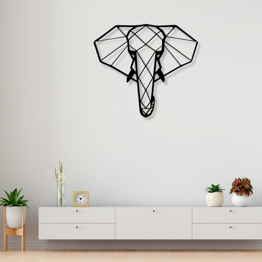 Geometric Elephant, Metal Sign, Geometric Animal, Woodland Nursery, Wildlife Metal Art, Kids Room Décor, Art room Decor, Animal Lover Gift