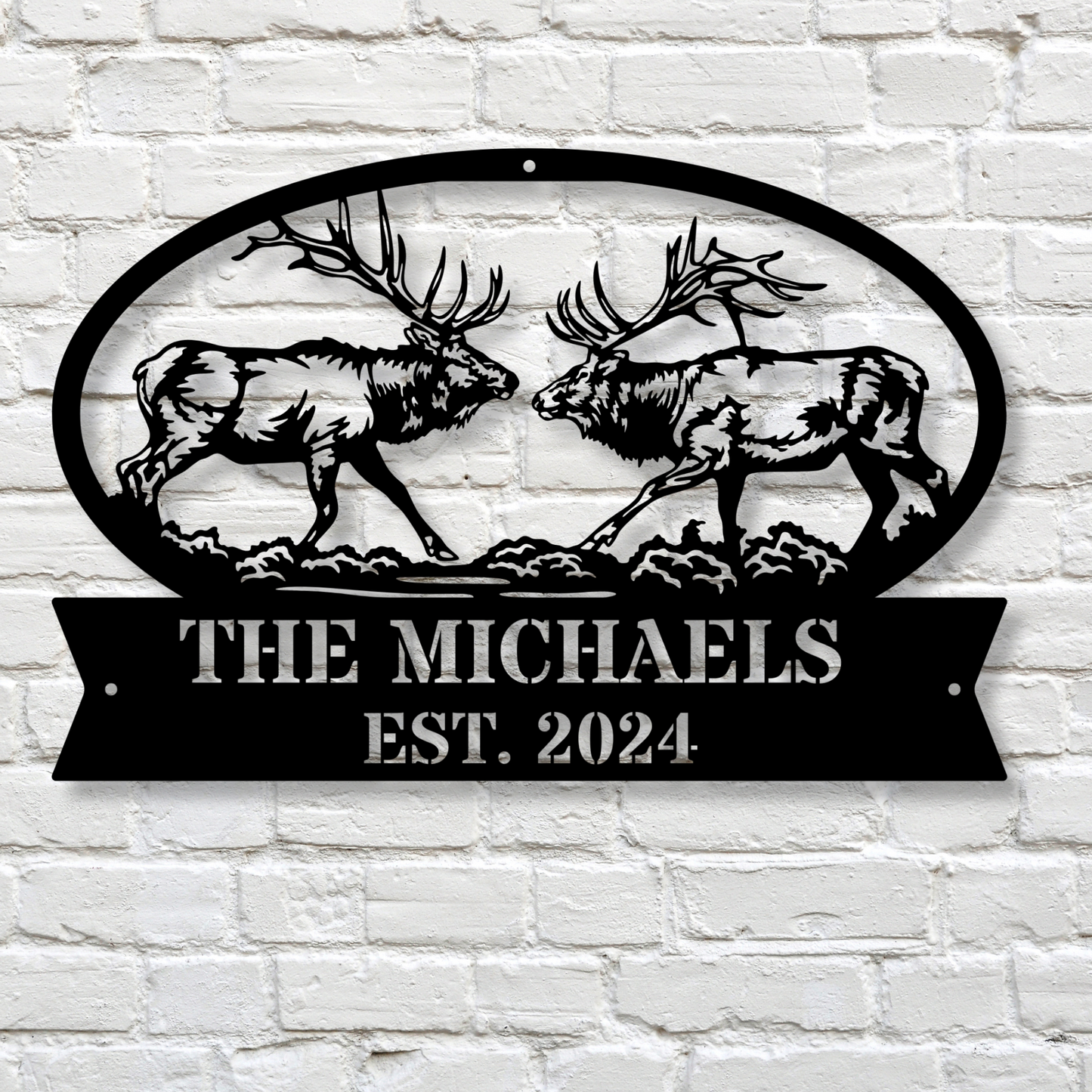 Elk Metal Sign, Elk Wall Art, Rustic Elk Decor, Wildlife Metal Art, Elk Room Decor, Hunting Lodge Sign, Forest Animal Art