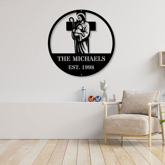 Custom Good Shepherd Metal Sign, Christian Wall Art, Religious Home Decor, Jesus Sign, Faith Gift, Rustic Farmhouse Church Decor