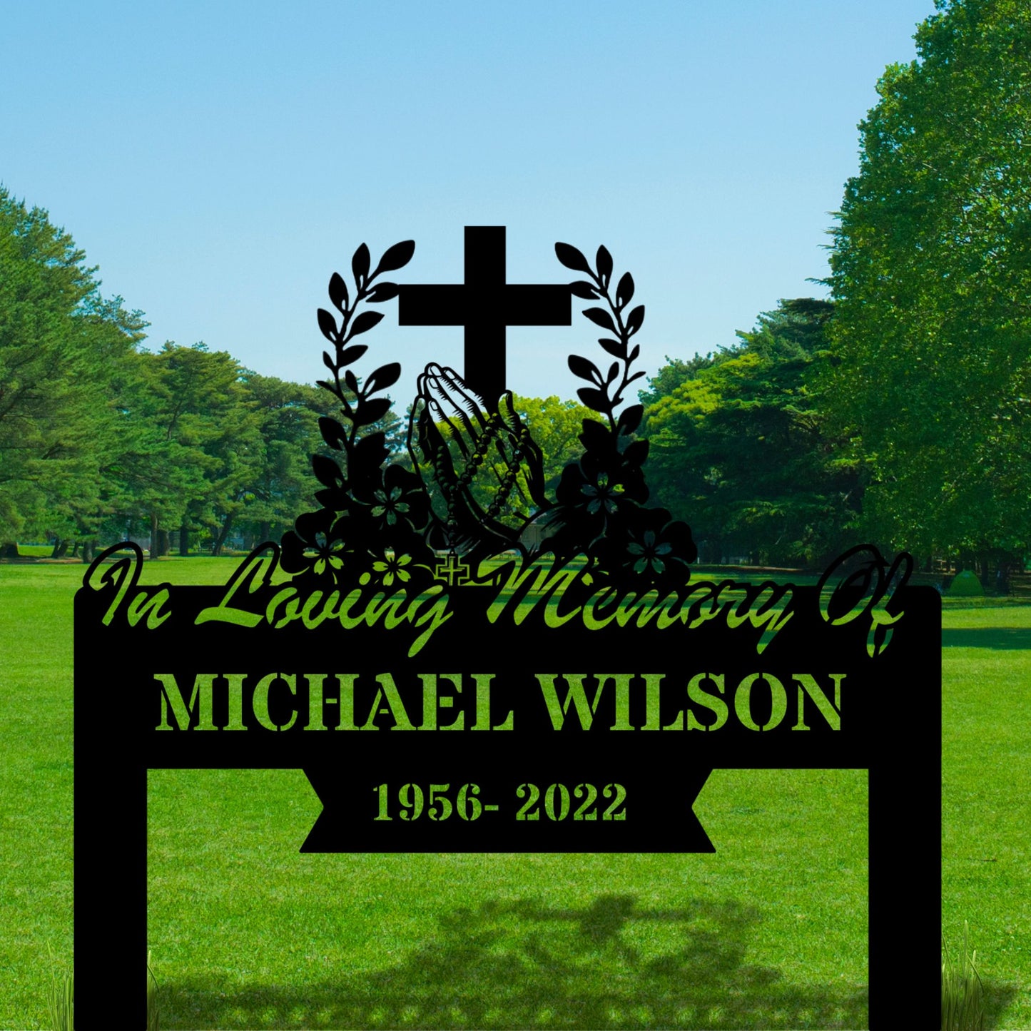 Personalized Memorial Plaque, Custom Grave Marker Metal Sign, In Loving Memory Sign, Remembrance Sign, Sympathy Gift