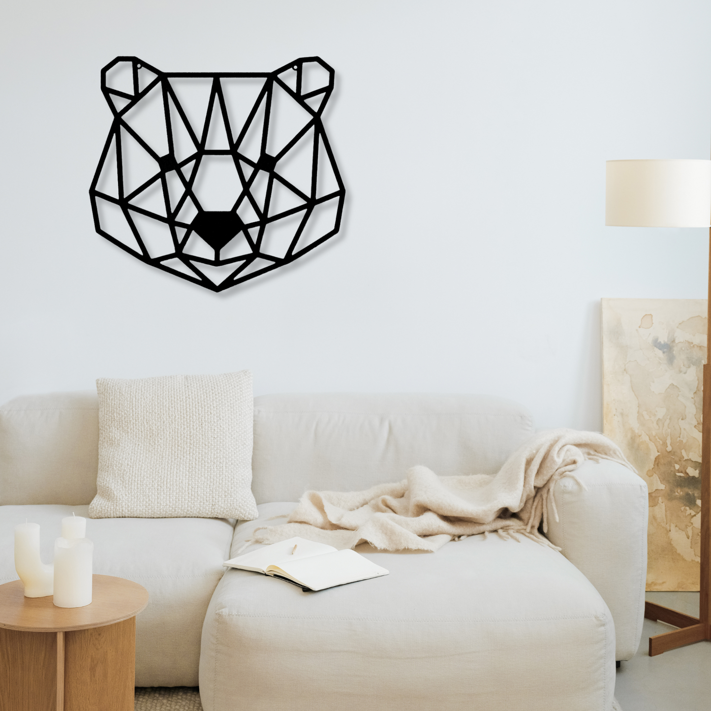 Geometric Bear Metal Steel Sign, Geometric Animal, Woodland Nursery, Wildlife Metal Art, Kids Room Décor, Art room Decor, Animal Lover Gift