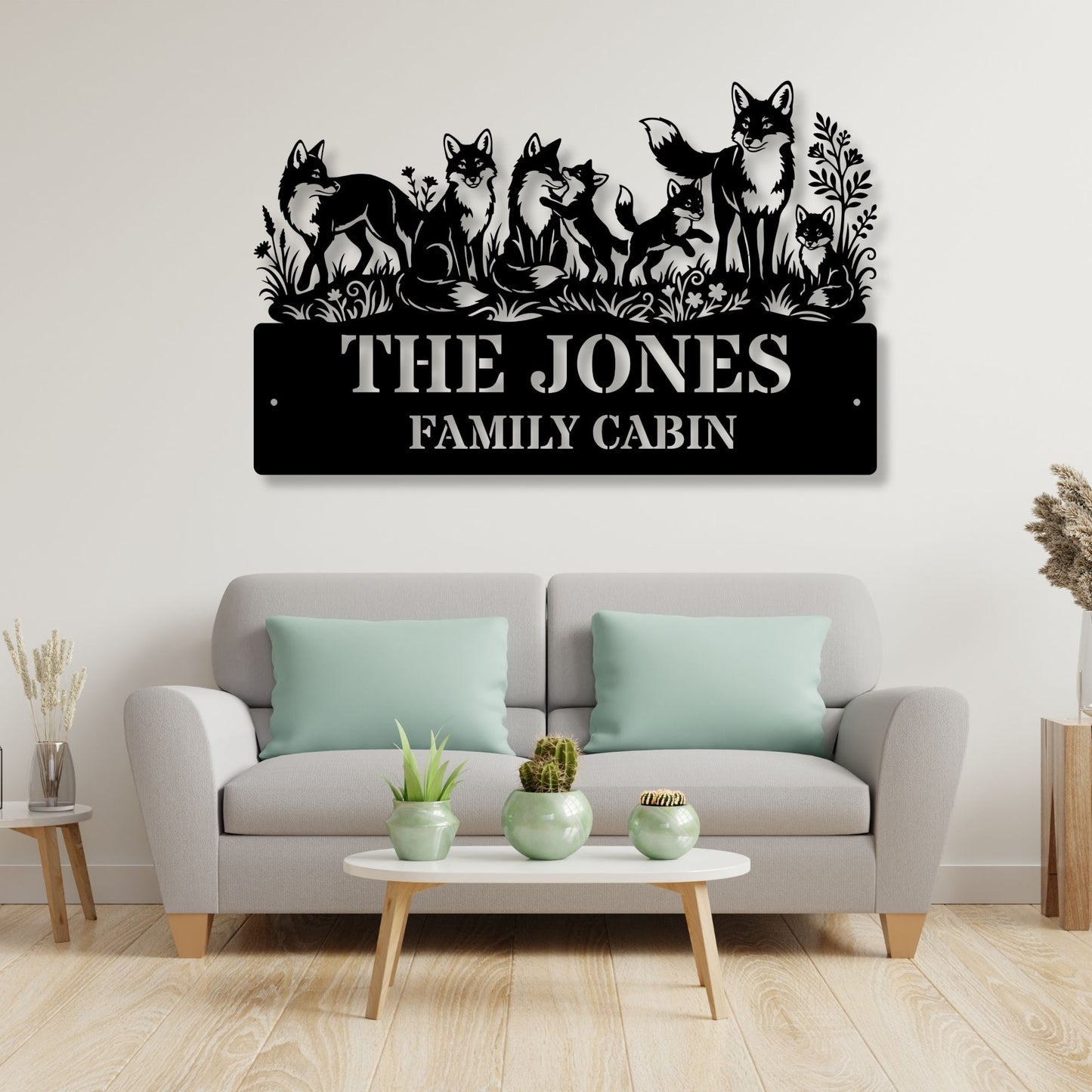 Personalized Fox Wall Art, Custom Fox Nursery Decor, Woodland Animal Art, Fox Print, Baby Room Wall Art, Kids Bedroom Decor Gift