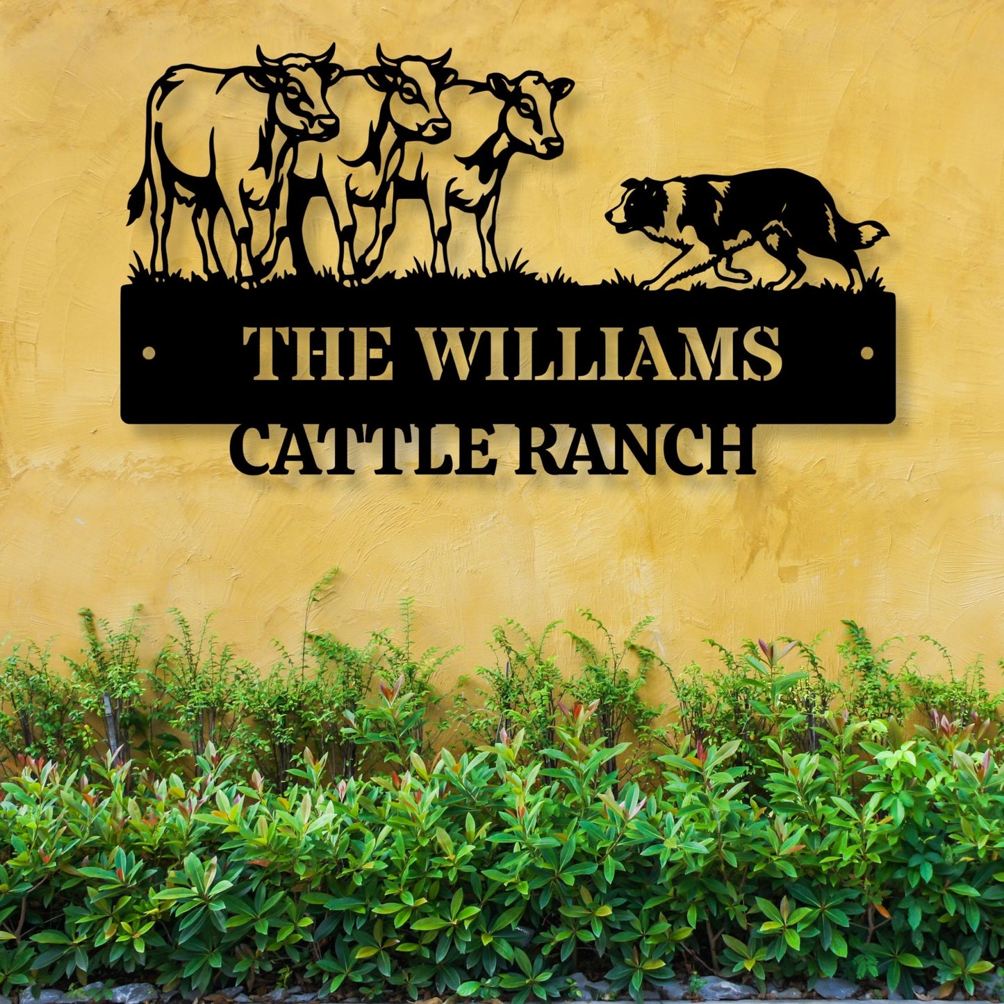 Personalized Ranch Metal Sign, Custom Family Name Cattle Sign, Farmhouse Wall Decor, Outdoor Metal Sign for Barn, Gift for Farmer, Rancher Gift