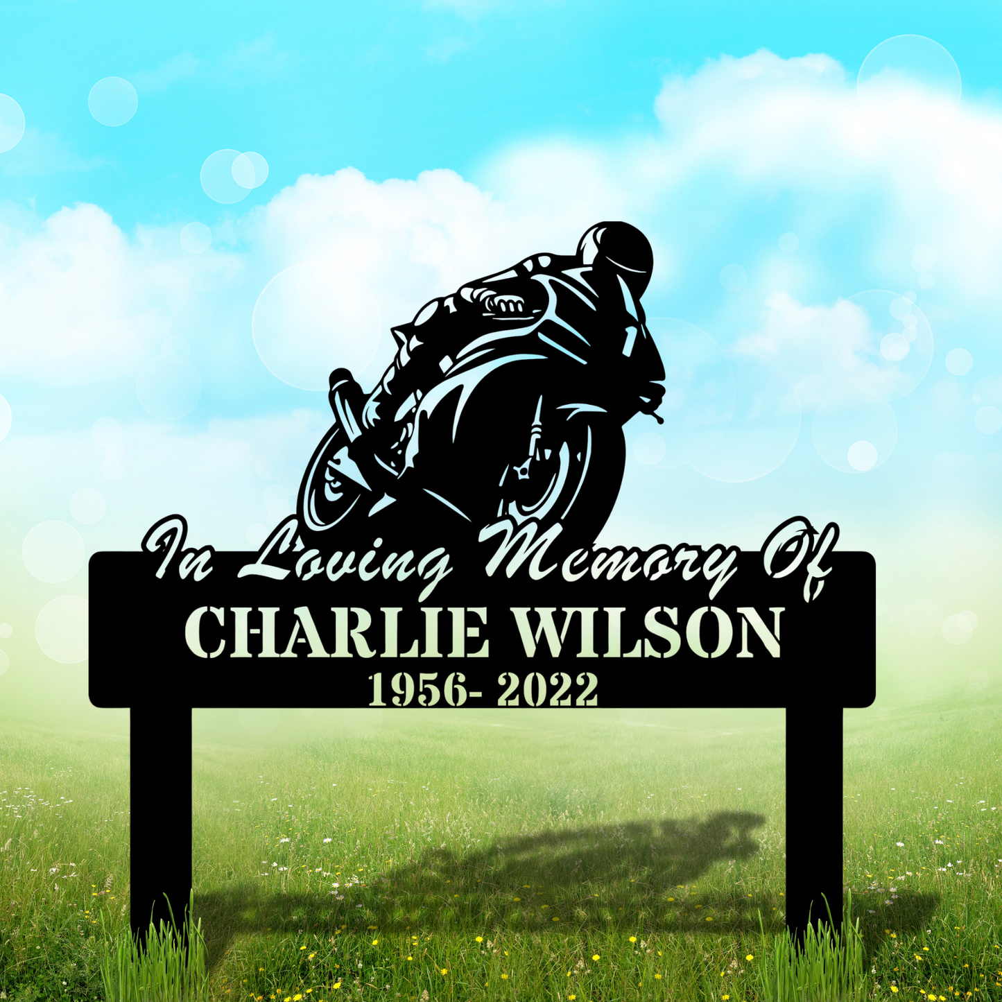 Custom Biker Metal sign