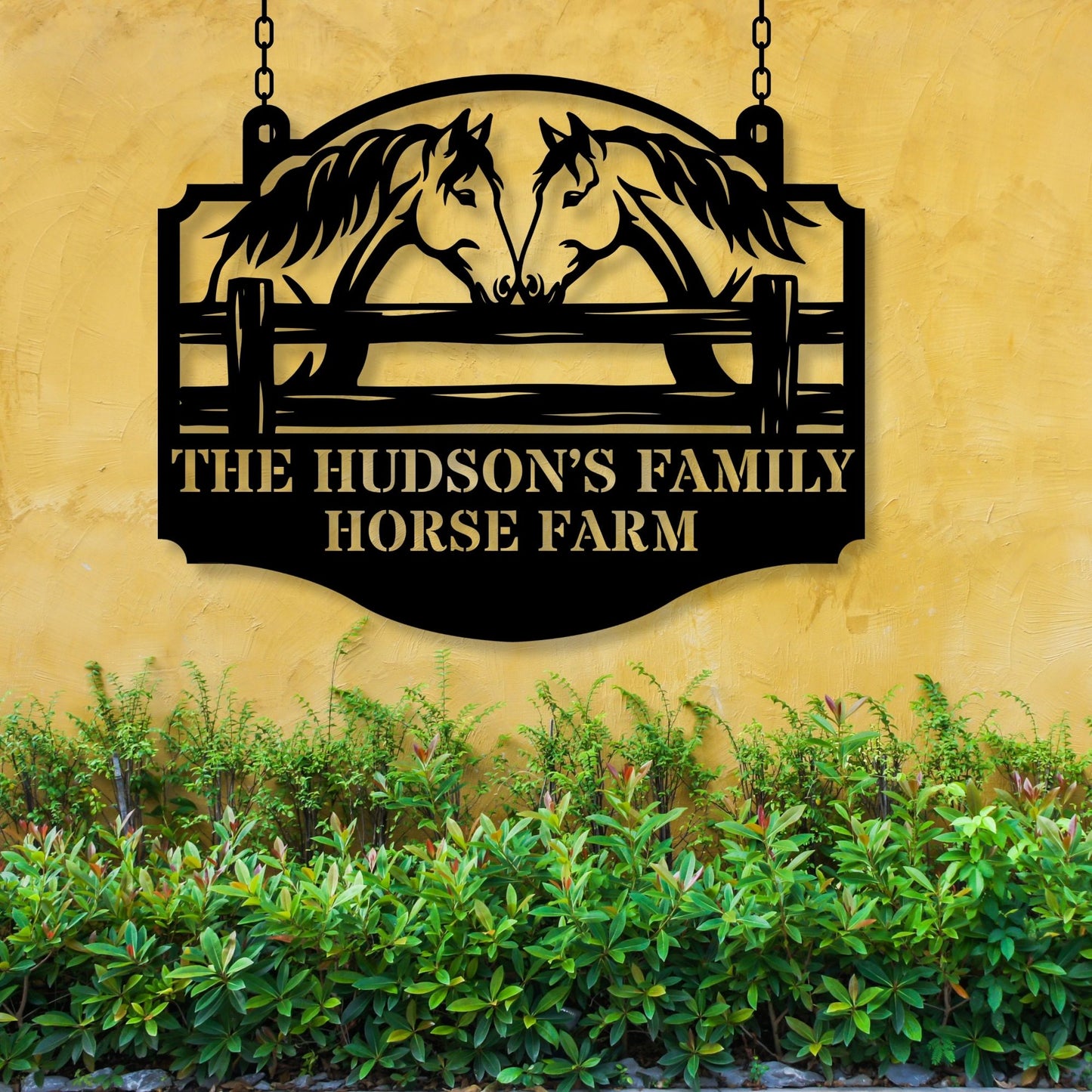 Personalized Horse Ranch Metal Sign, Custom Horse Sign, Farm Decor, Equestrian Gift, Stable Sign, Ranch Wall Art, Horse Lover Gift