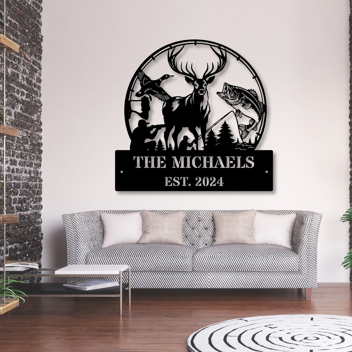 Custom Hunter Metal Sign, Personalized Hunter Gift, Hunting Decor, Metal Wall Art, Deer Hunter Sign, Rustic Outdoor Decor