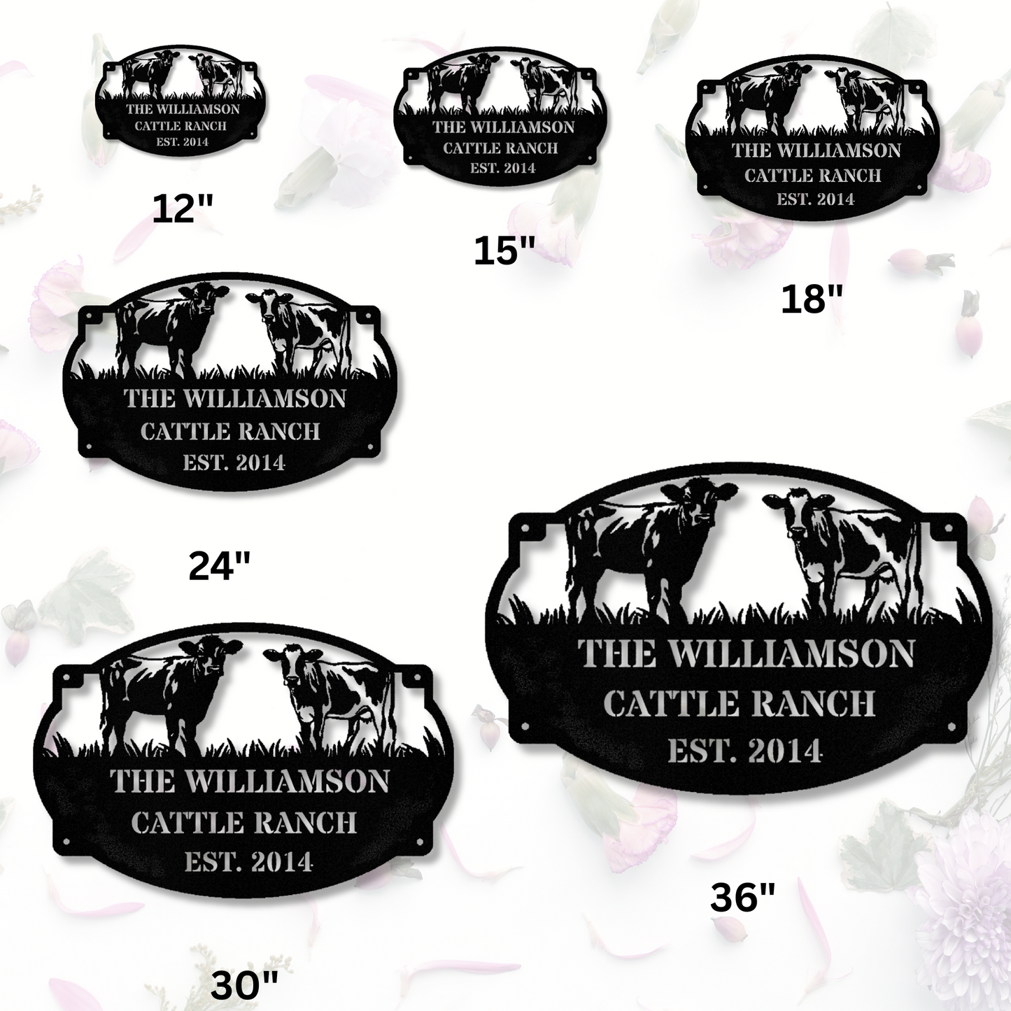 Customized Cattle Ranch Metal Sign, Farmhouse Metal Sign, Farm Address Sign, Est. Metal Sign, Farmstead Decor, Custom Farm Sign