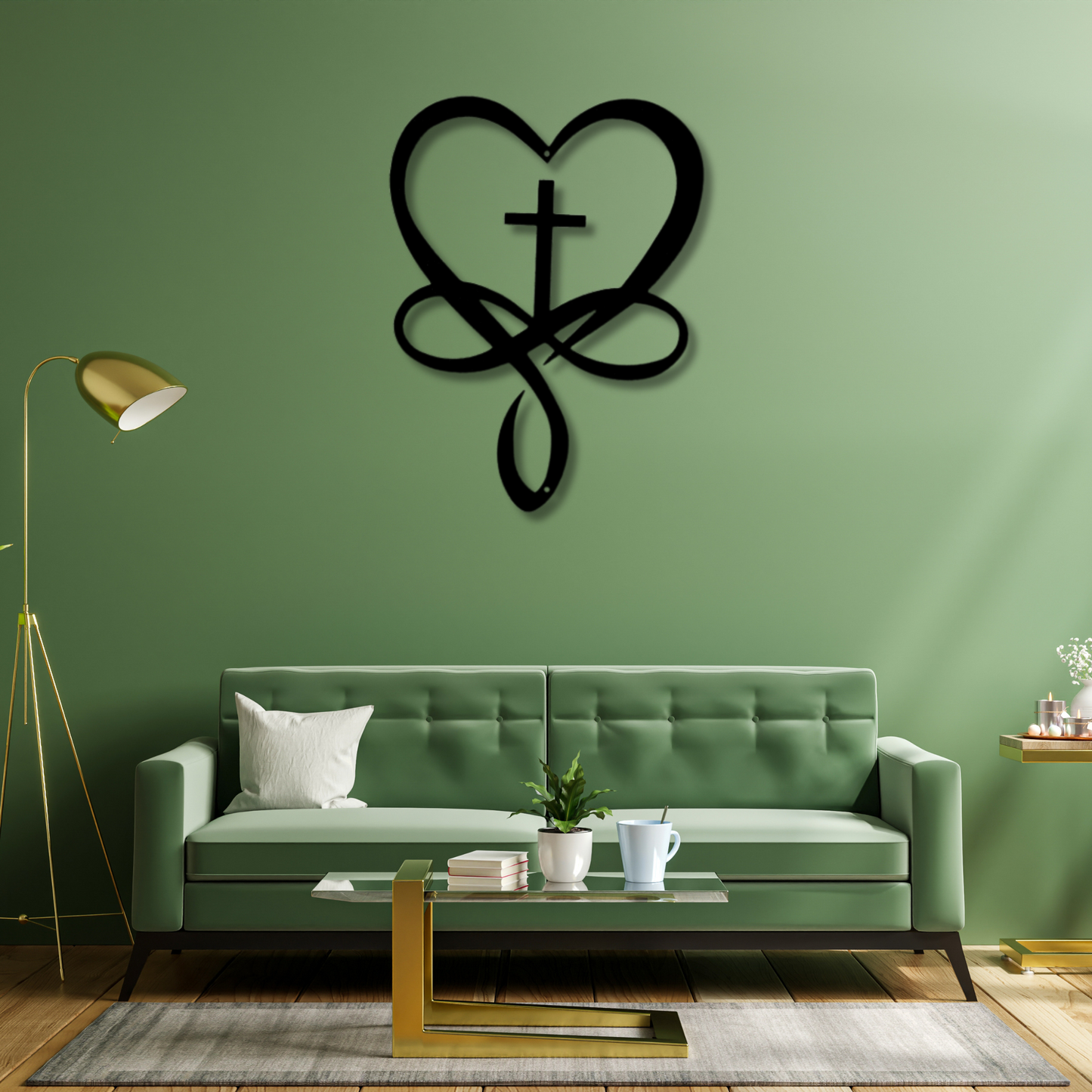 Love Infinity Cross - Steel Sign