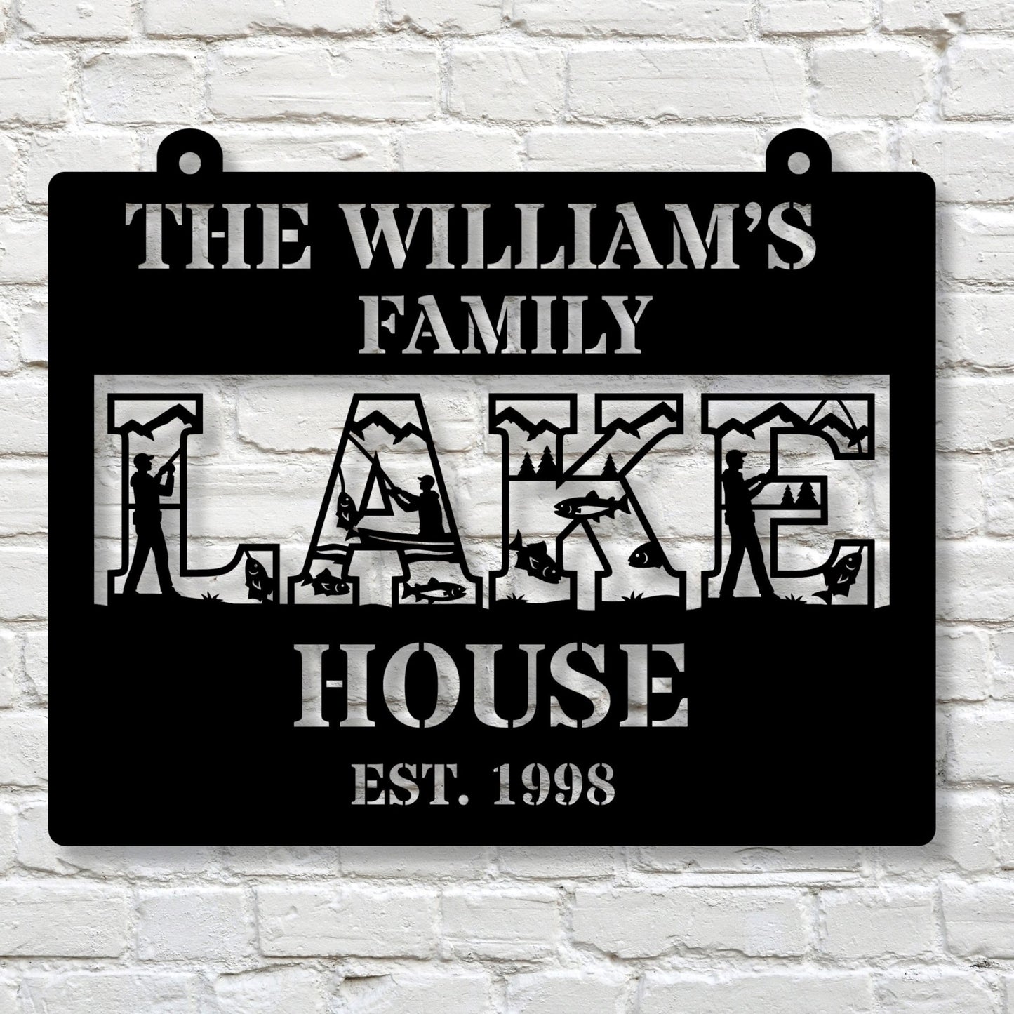 Personalized Lake House Metal Sign, Custom Lake Sign, Lake House Decor,  Cabin Sign, Lake Home Gift