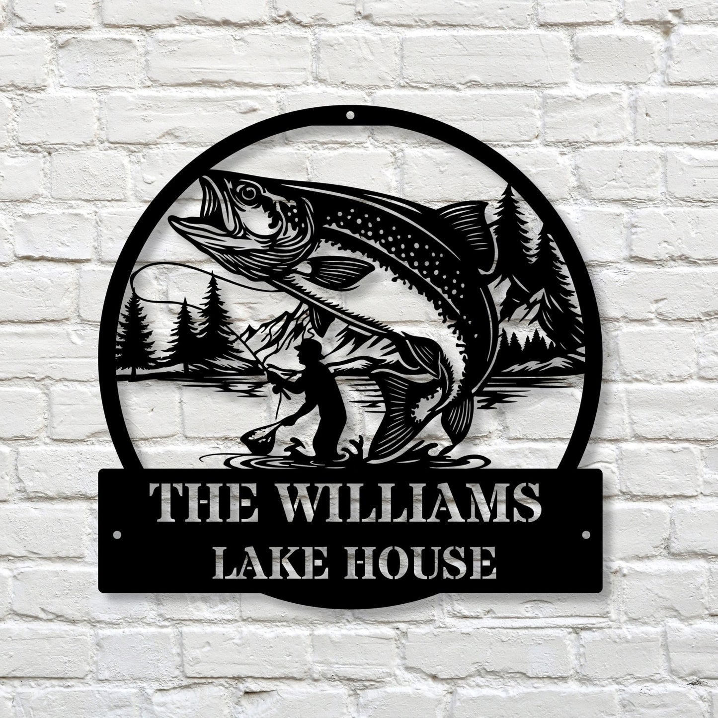 Personalized Lake House Metal Sign, Custom Lake Sign, Lake House Decor, Lakeside Gift, Lake Life Sign, Outdoor Metal Wall Art