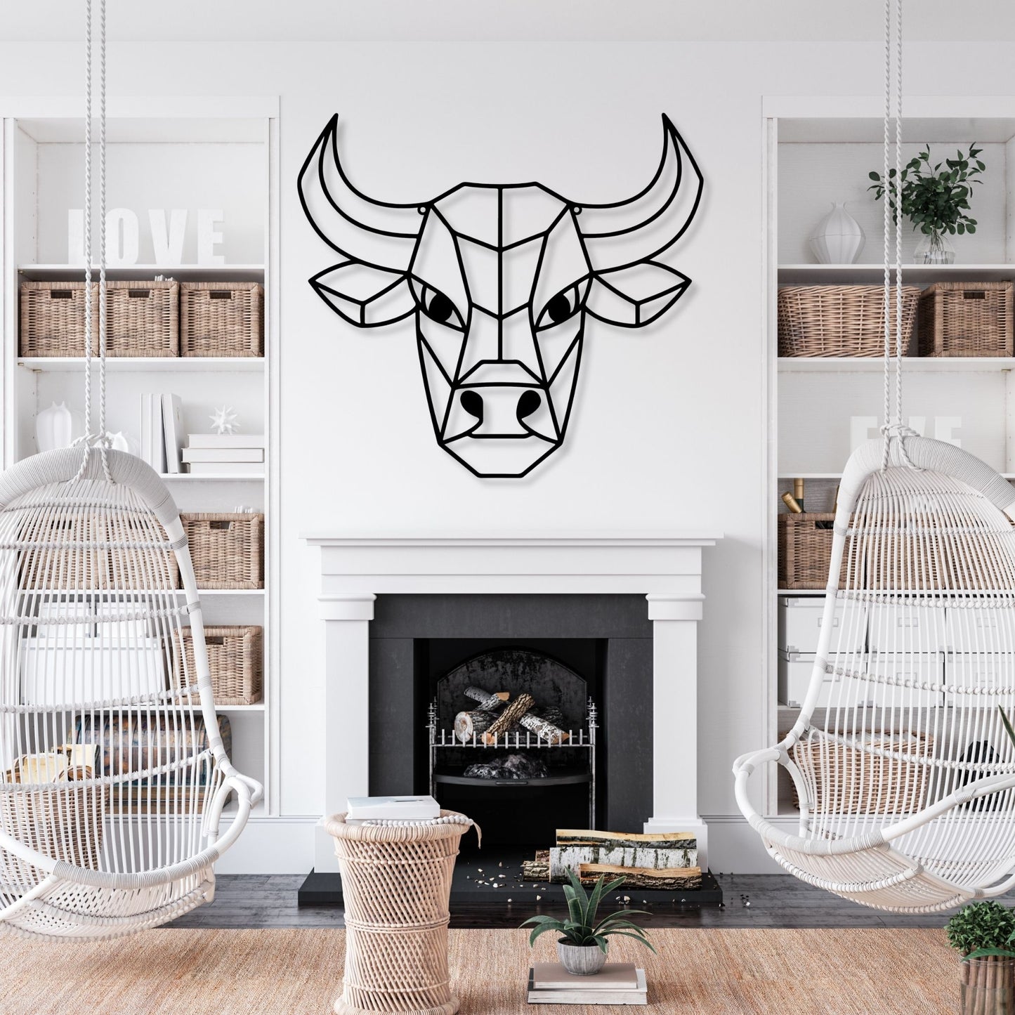 Bull Metal Wall Art, Bull Wall Decor, Farmhouse Metal Art, Western Wall Art, Rustic Home Decor, Ranch Decor, Animal Metal Sign