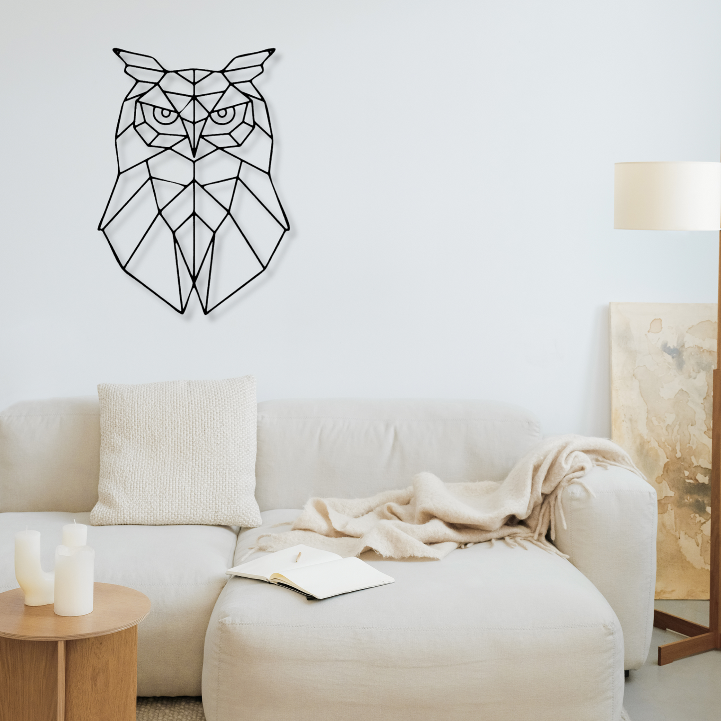 Geometric Owl, Metal Steel Sign, Geometric Animal, Woodland Nursery, Wildlife Metal Art, Kids Room Décor, Art room Decor, Animal Lover Gift