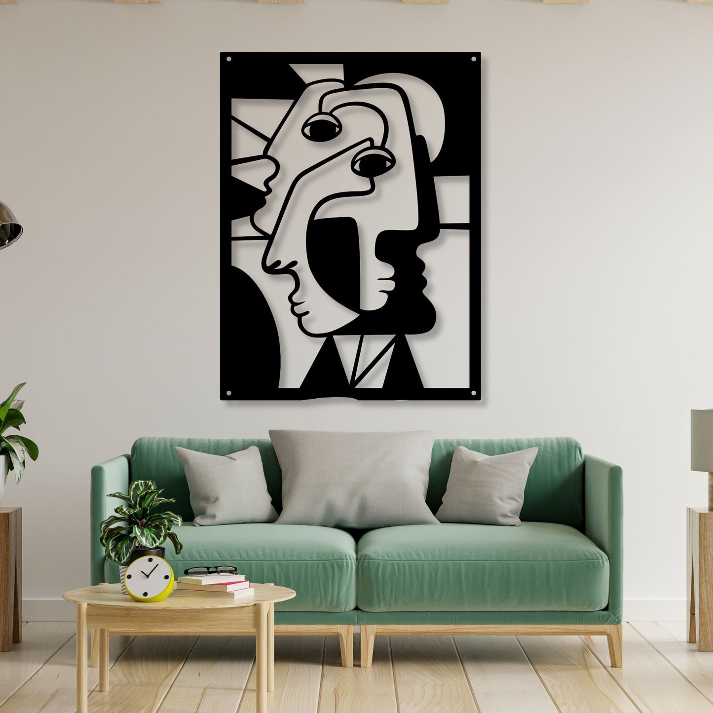 Picasso Metal Wall Art, Abstract Metal Wall Decor, Modern Cubist Art, Artistic Home Decor, Gallery Wall Art, Metal Sculpture Gift