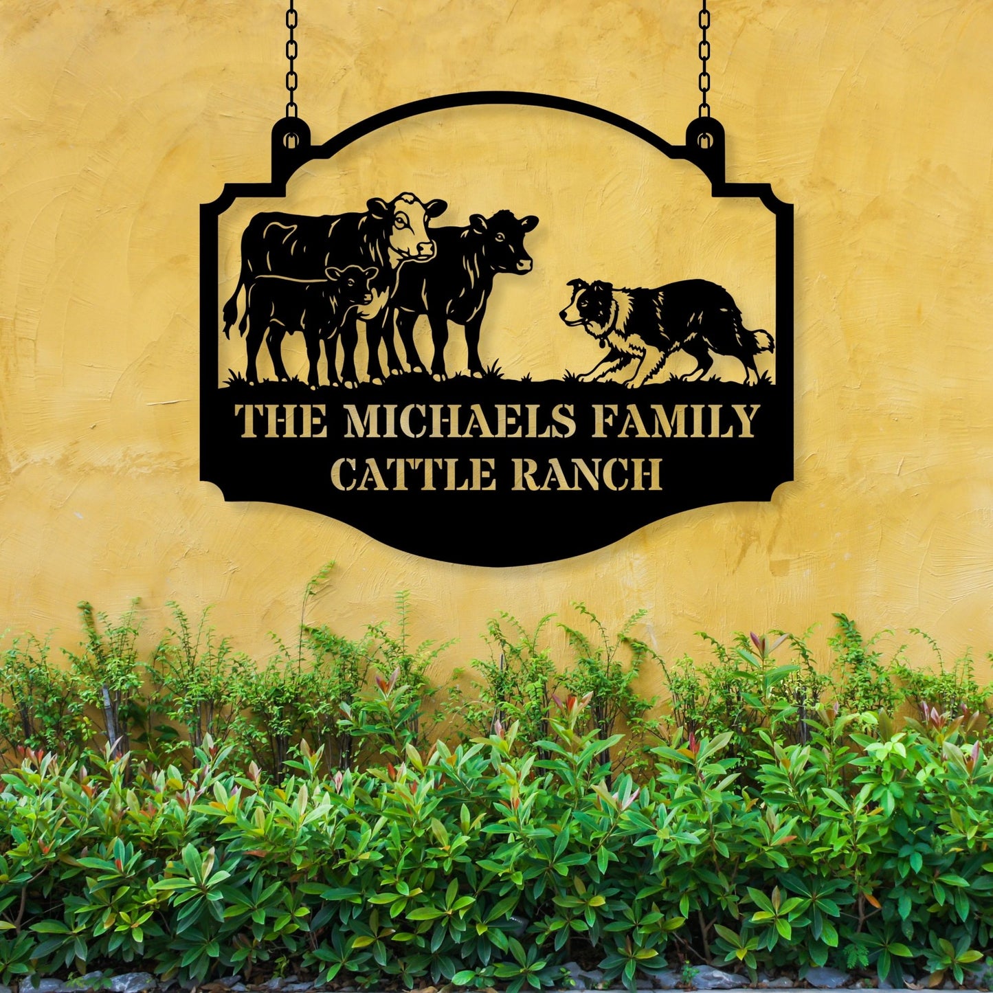 Custom Cattle Ranch Metal Sign | Personalized Farm Name Sign | Metal Ranch Gate Decor, Livestock Barn Sign, Housewarming Gift, Outdoor