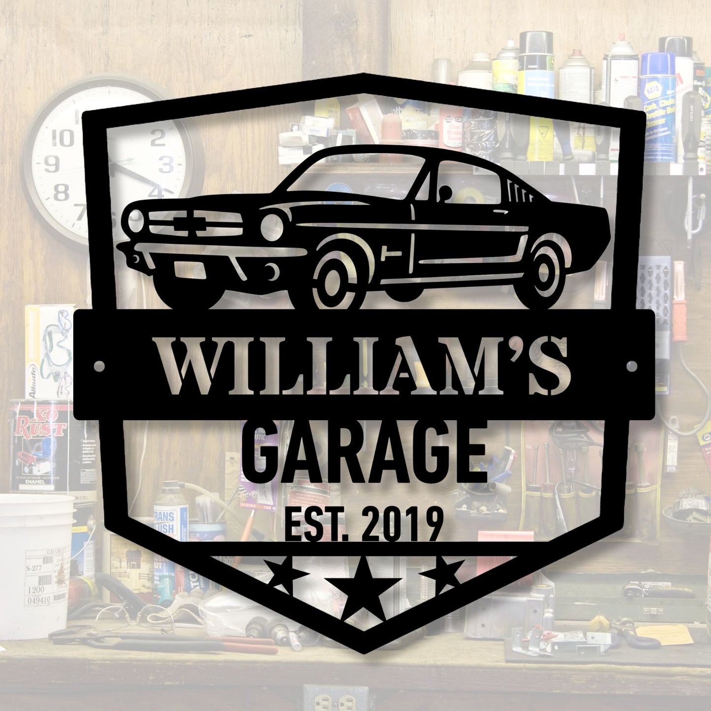 Personalized Garage Metal Sign, Vintage Car Metal Sign, Father's Day Gift, Auto Shop MEtal Sign, Mechanic Gift