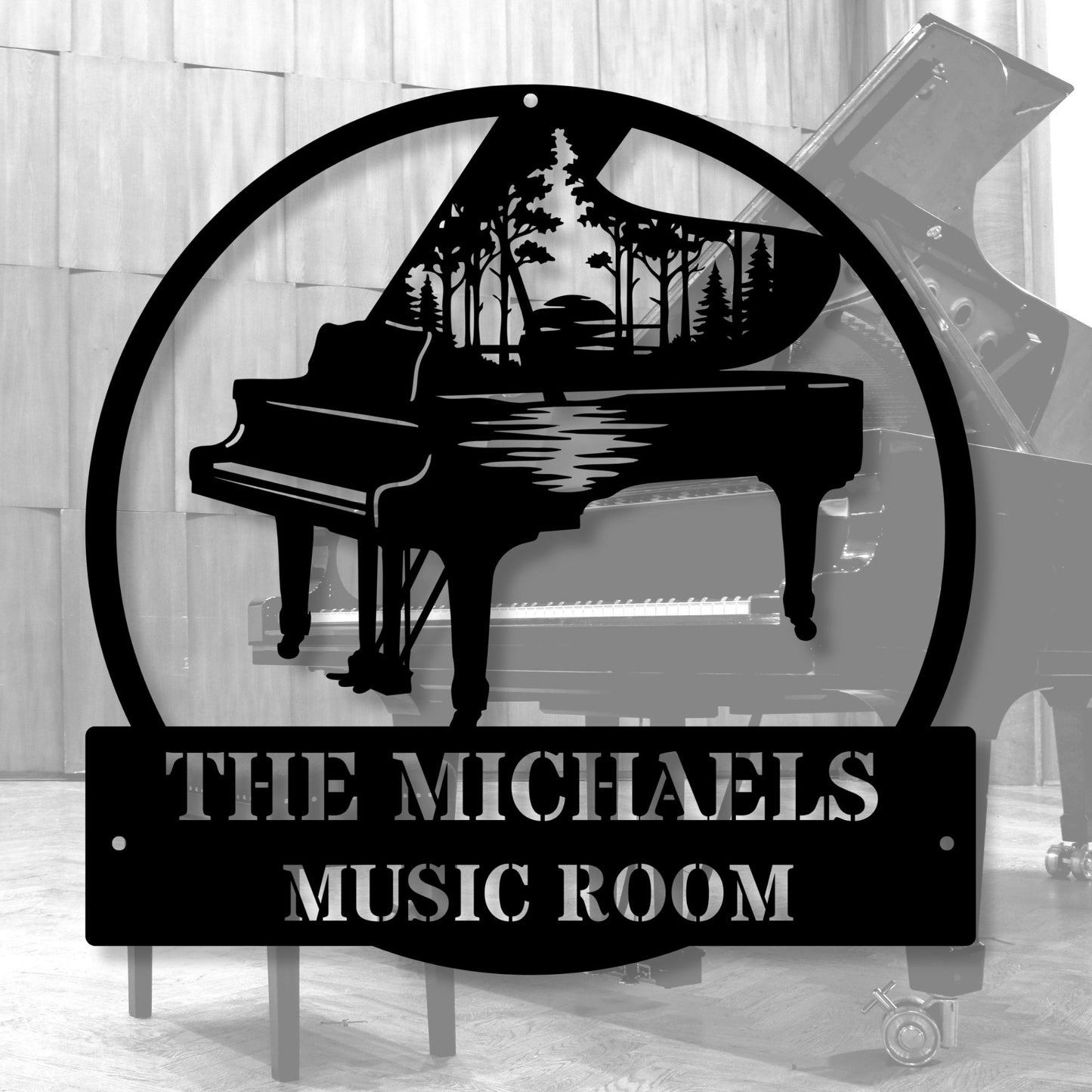 Personalized Music Room Metal Sign, Custom Music Room Decor, Music Lover Gift, Metal Wall Art, Musician Gift, Music Studio Sign