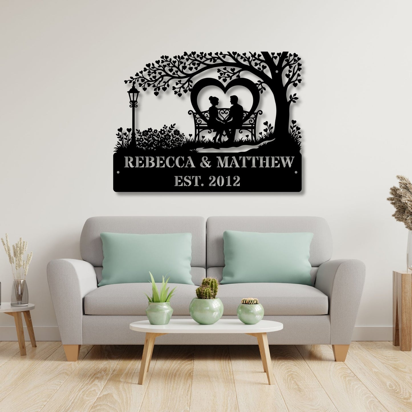 Personalized Couples Metal Sign, Custom Metal Wall Art, Anniversary Gift, Wedding Gift, Mr and Mrs Sign, Home Decor, Romantic Gift Idea