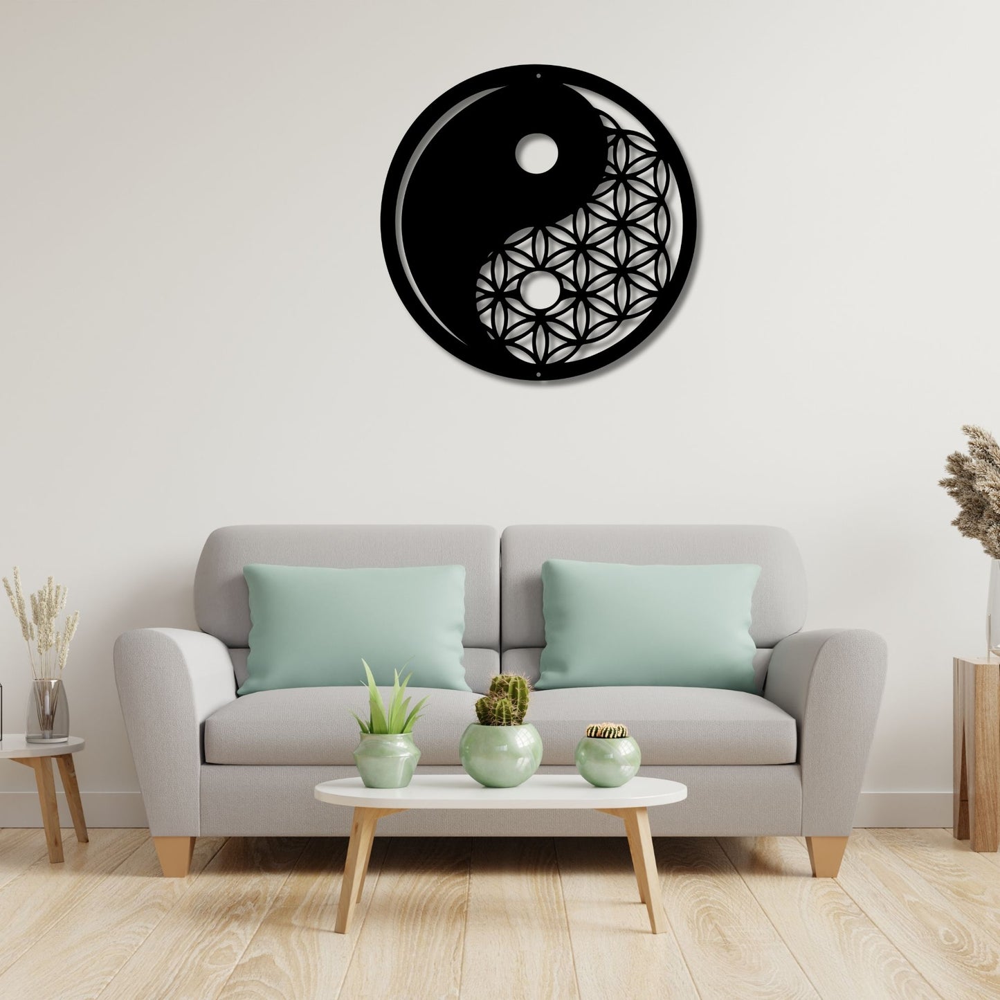 Yin Yang Metal Wall Art, Zen Metal Wall Decor, Modern Metal Sign, Spiritual Home Decor, Minimalist Living Room Art, Balance Harmony Gift
