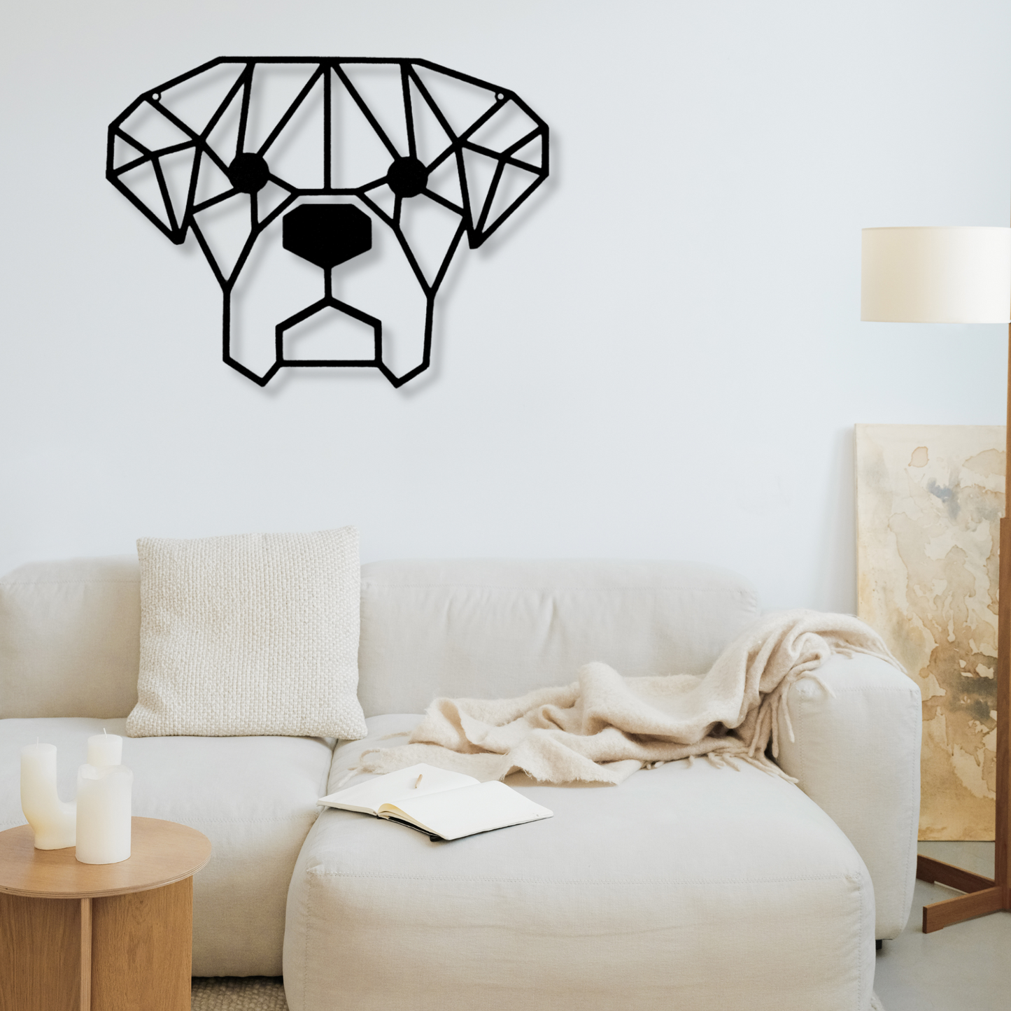 Geometric Dog Metal Steel Sign, Geometric Animal, Woodland Nursery, Wildlife Metal Art, Kids Room Décor, Art room Decor, Animal Lover Gift