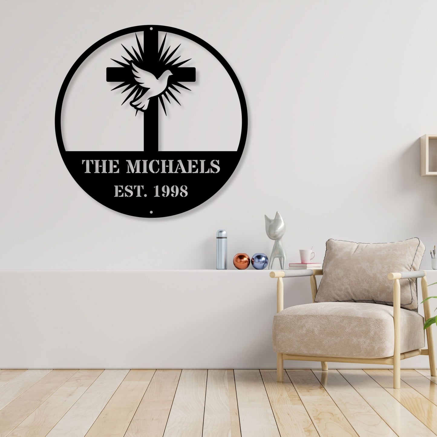 Personalized Religious Metal Sign, Custom Faith Wall Art, Christian Home Decor, Spiritual Gift, Church Decor, Inspirational Metal Sign