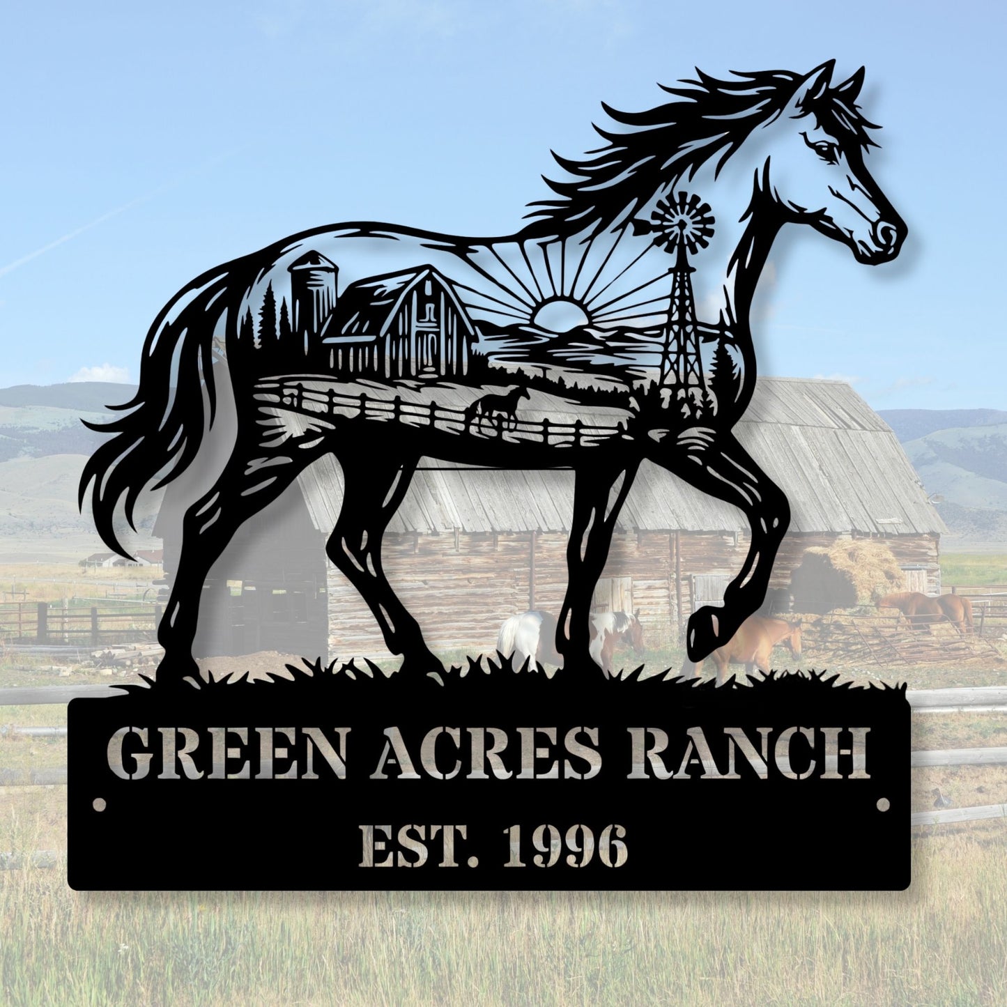 Personalized ranch sign, Custom ranch name sign, Farm sign, Rustic ranch decor, Country home sign