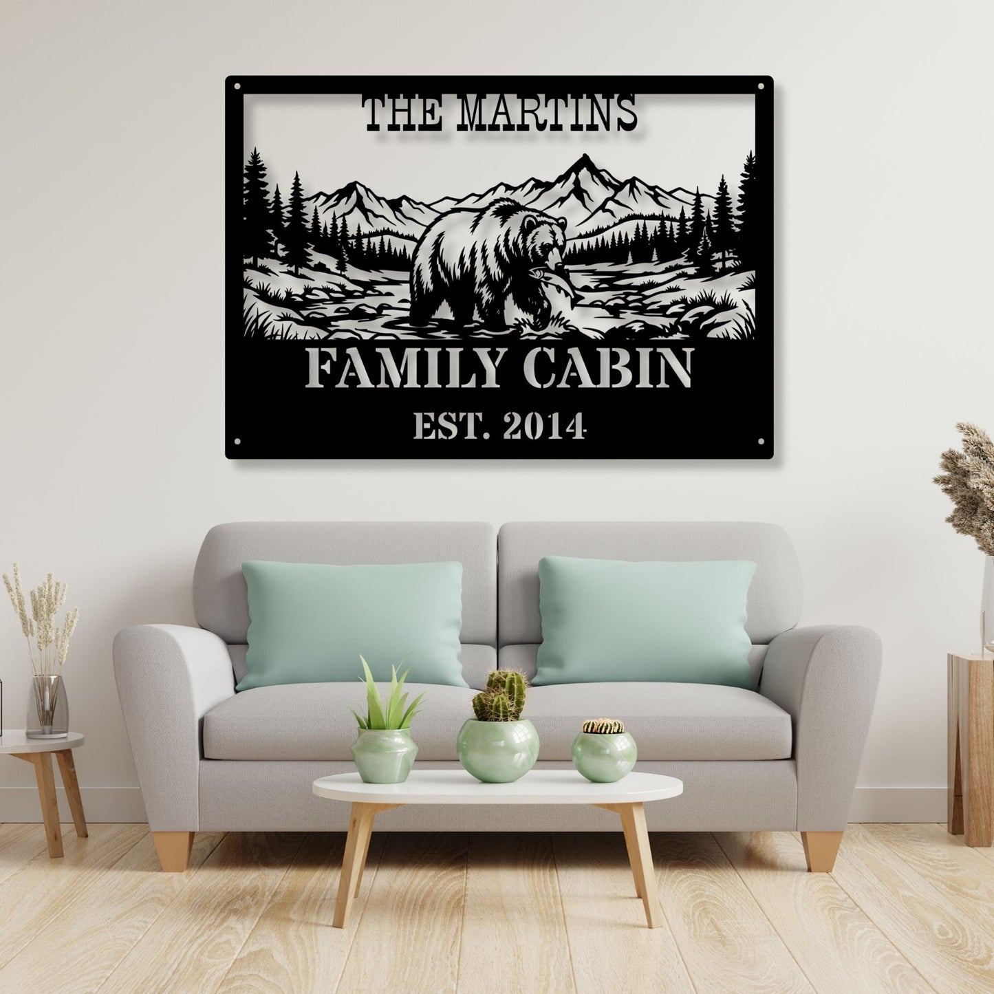 Custom Cabin Wildlife Metal Decor, Rustic Metal Wall Art, Lodge Decor, Hunting Cabin Gift, Nature Metal Sign, Farmhouse Wall Decor