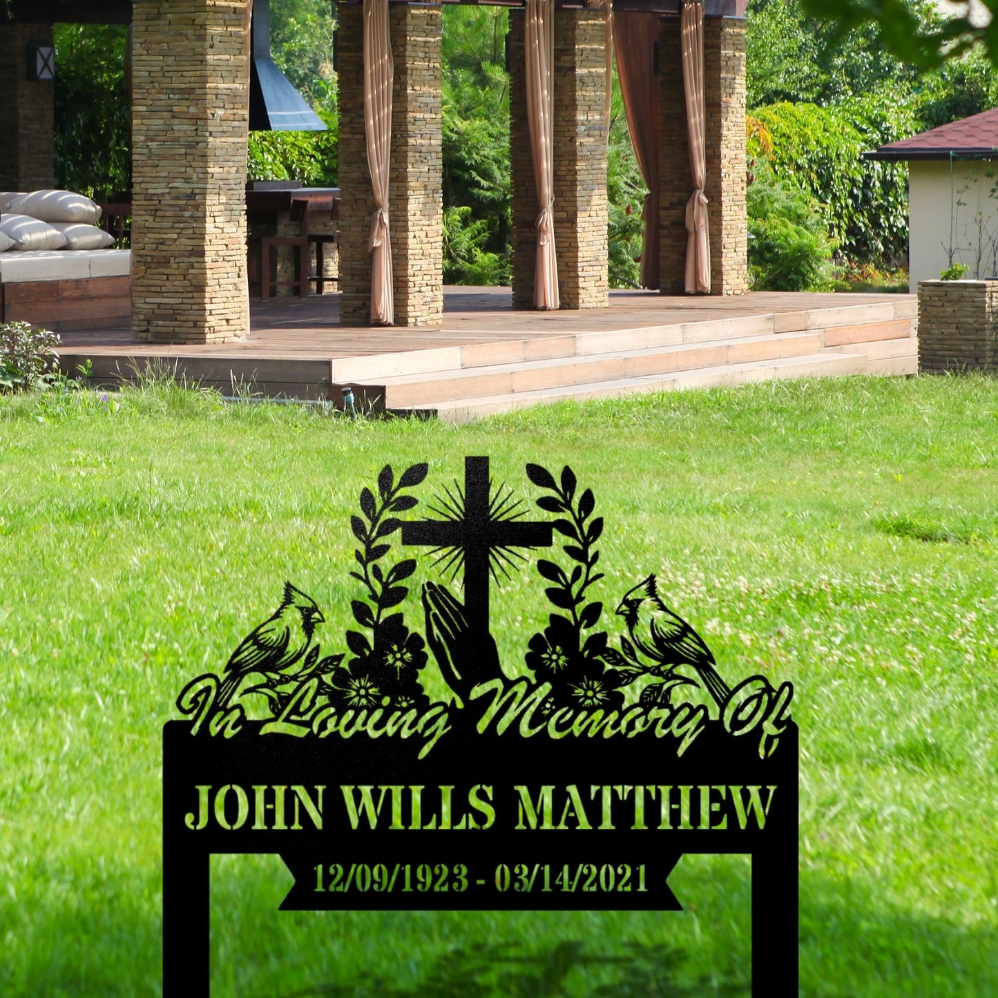 Custom Memorial Metal Stake Sign, In Loving Memory Sign, Remembrance Plaque, Personalized Grave Marker
