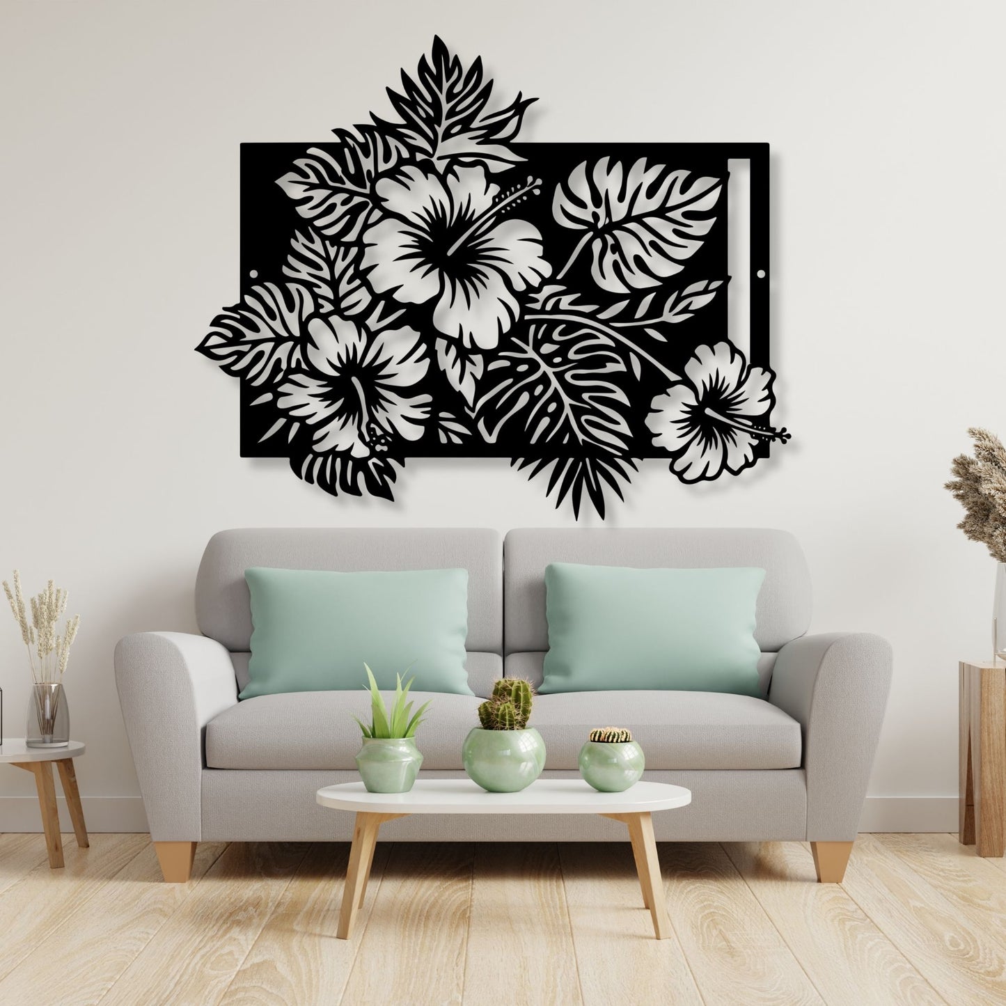 Floral Metal Wall Decor, Metal Flower Wall Art, Botanical Wall Sculpture, Rustic Farmhouse Home Decor, Living Room Bedroom Decoration