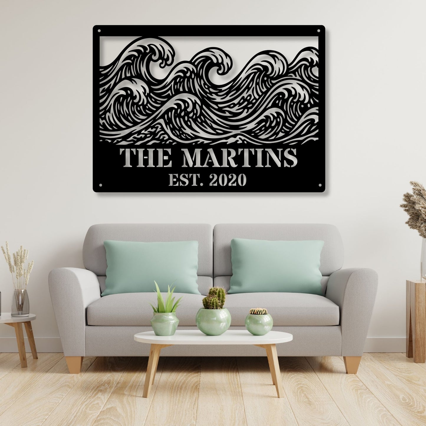 Personalized Beach House Metal Wall Art, Custom Beach House Sign, Coastal Wall Decor, Nautical Home Decor, Beach House Gift