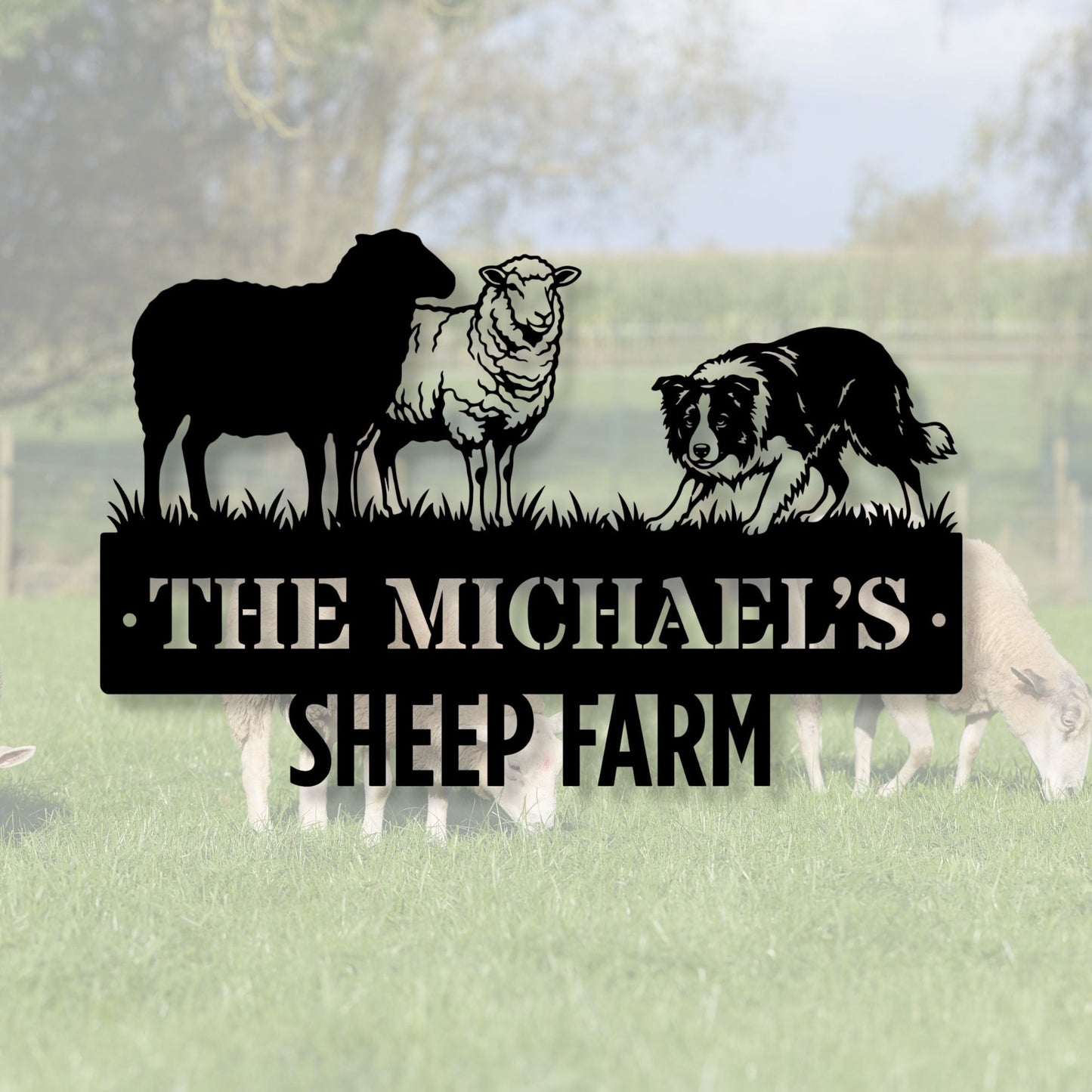 Personalized Sheep Farm Metal Sign, Custom Farm Sign, Farmhouse Decor, Rustic Metal Wall Art, Sheep Lover Gift, Agriculture Decor
