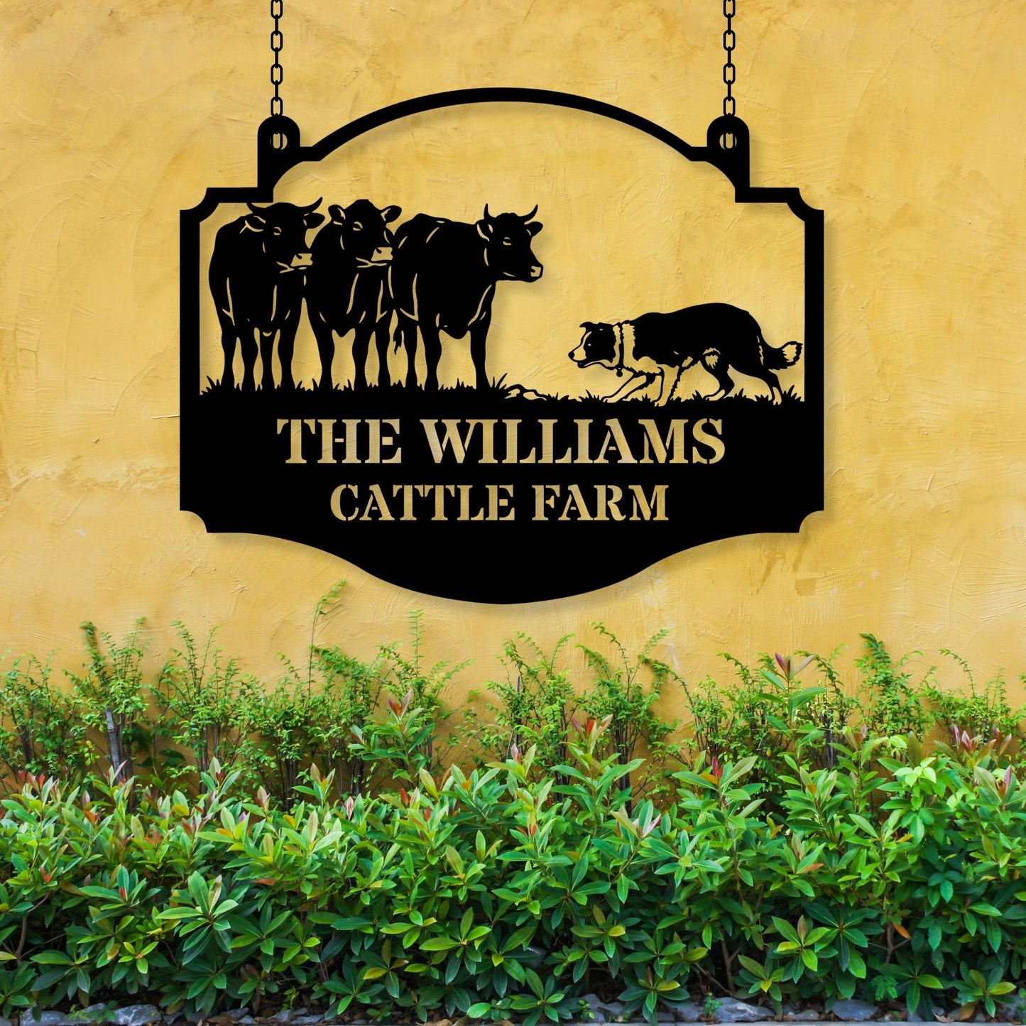 Personalized Gift for Cattle Farmer | Custom Ranch Metal Sign | Father's Day Gift, Texas Style Decor, Est Family Name Sign, Barn Wall Art