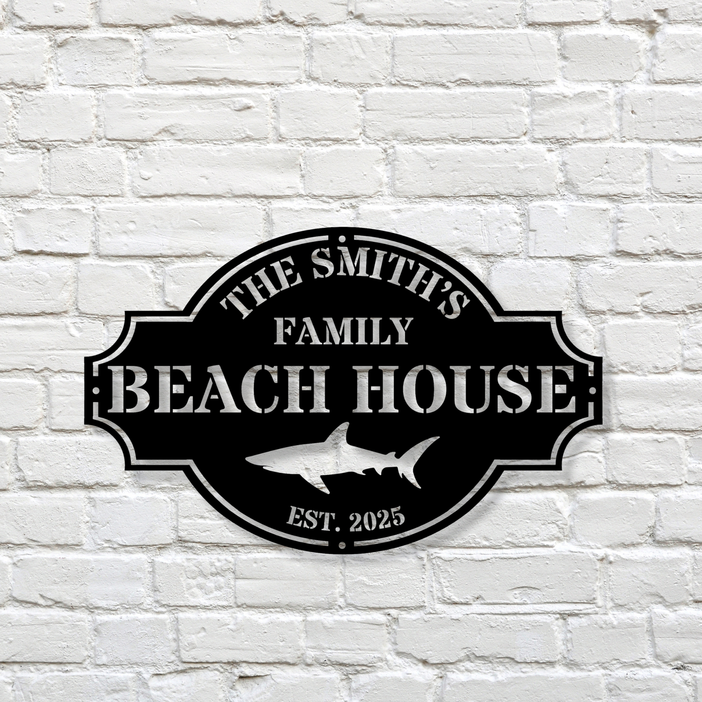 Custom Beach House Sign, Established Date, Beach Cottage Sign, Beach Theme Decor, Beach House Gift, Coastal Home Sign