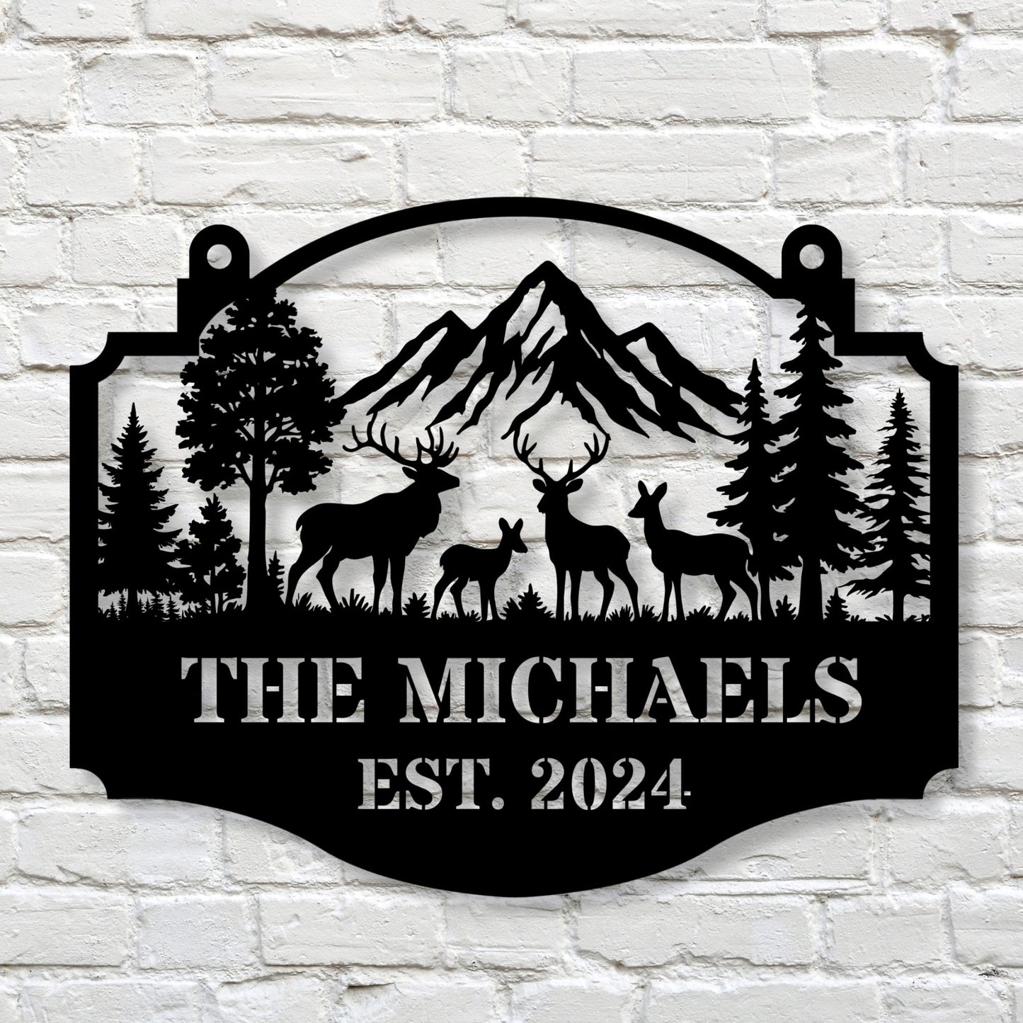 Custom Elk Metal Sign, Cabin Metal Wall Art, Rustic Elk Decor, Wildlife Metal Sign, Lodge Decor, Mountain Cabin Art