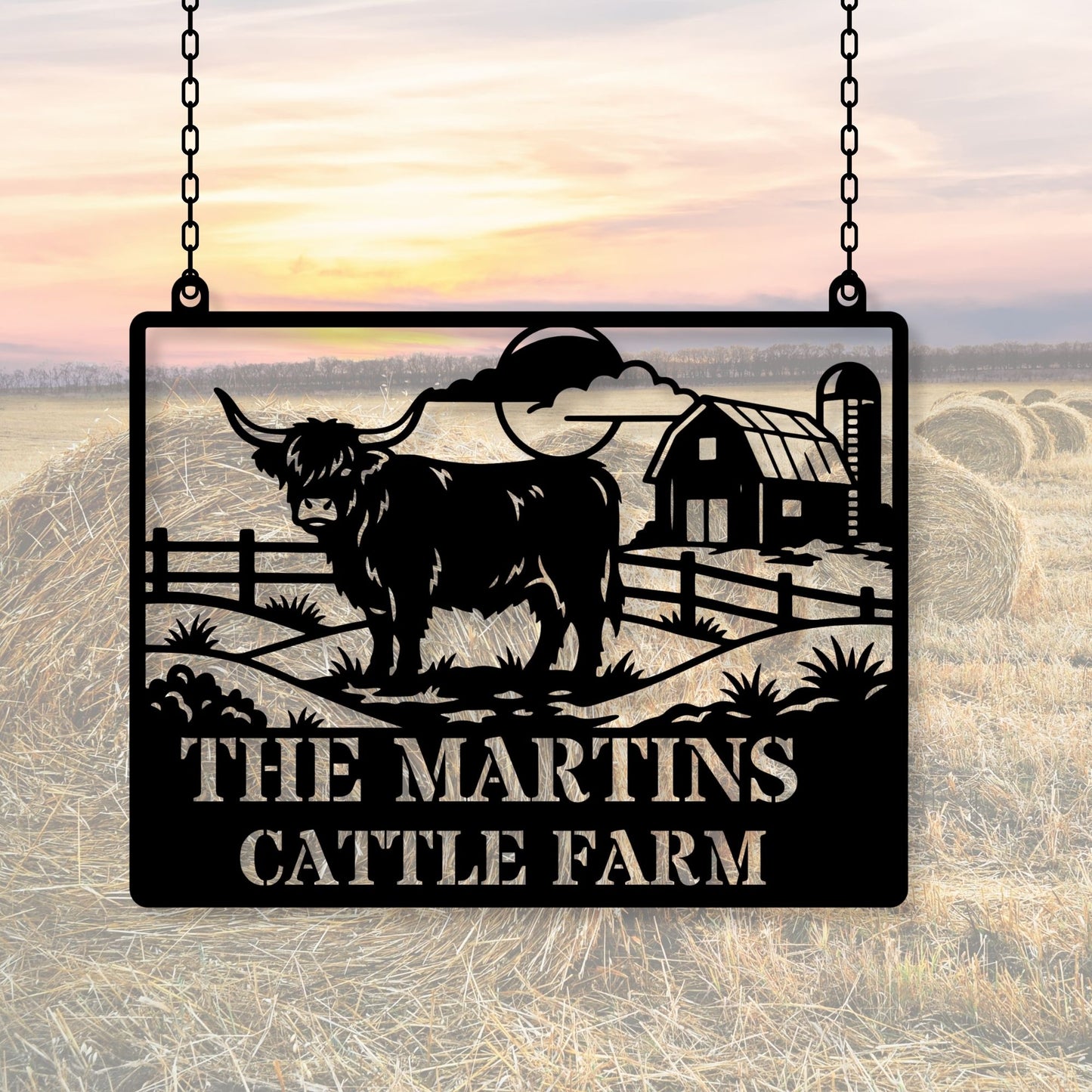 Custom Name Metal Farm Sign, Personalized Farm Decor, Ranch Sign, Farmhouse Gift, Rustic Metal Sign, Barn Entrance Sign, Homestead Decor