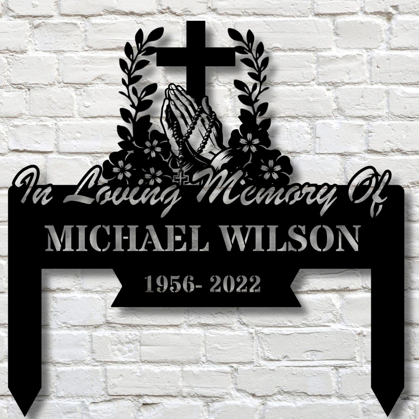 Personalized Memorial Plaque, Custom Grave Marker Metal Sign, In Loving Memory Sign, Remembrance Sign, Sympathy Gift
