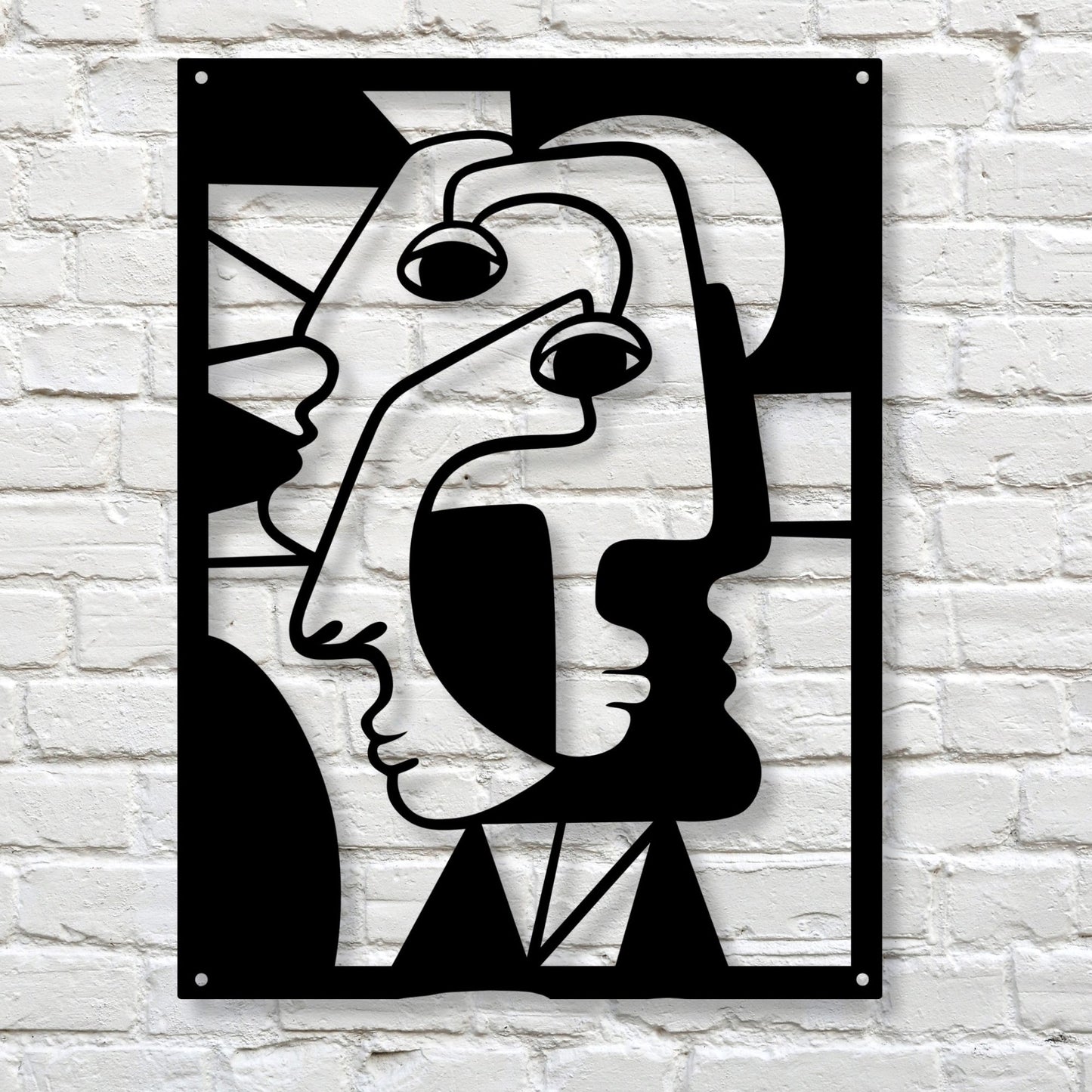 Picasso Metal Wall Art, Abstract Metal Wall Decor, Modern Cubist Art, Artistic Home Decor, Gallery Wall Art, Metal Sculpture Gift