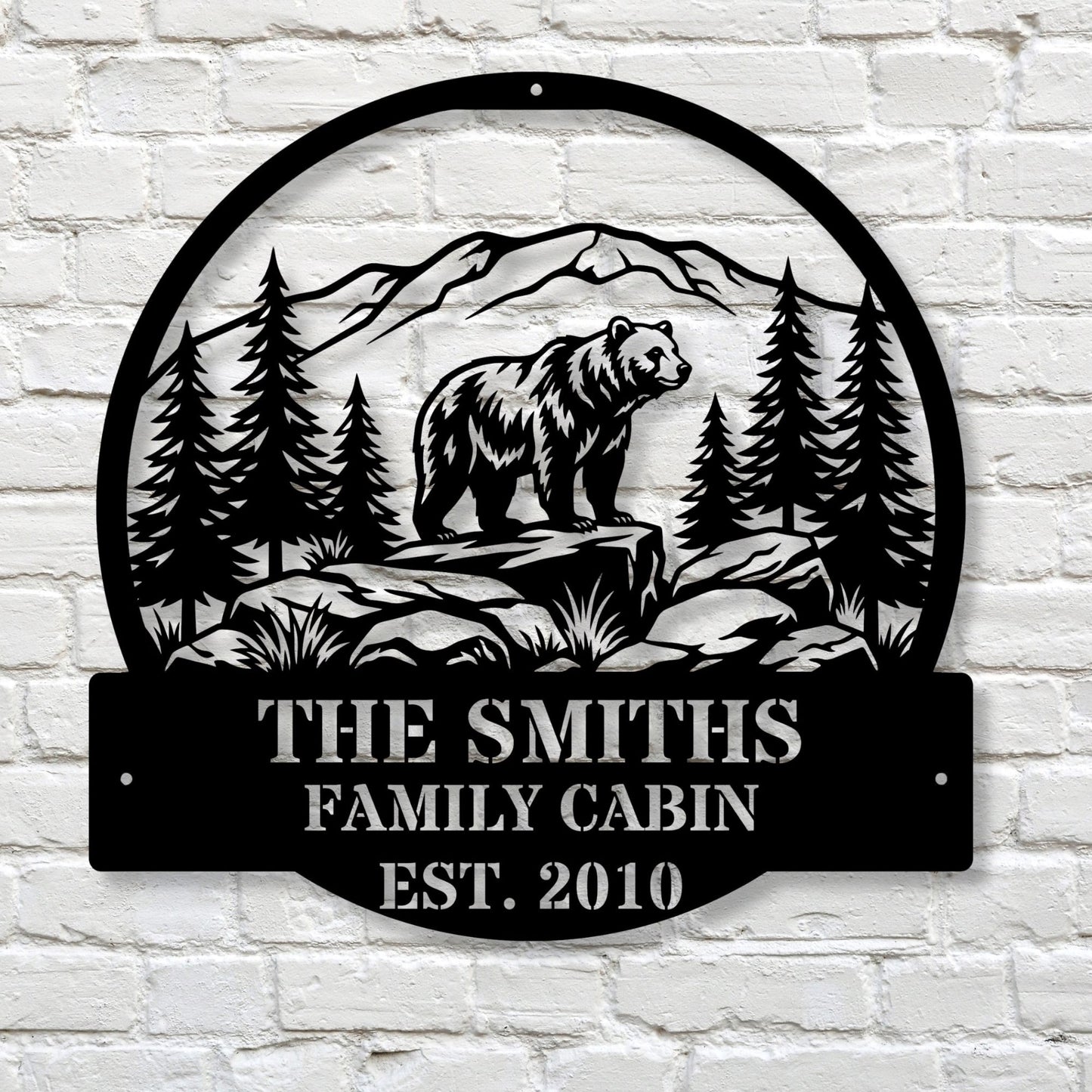 Personalized Mountain Cabin Decor Sign, Custom Cabin Sign, Rustic Lodge Decor, Mountain Home Gift, Cabin Wall Art, Wood Sign