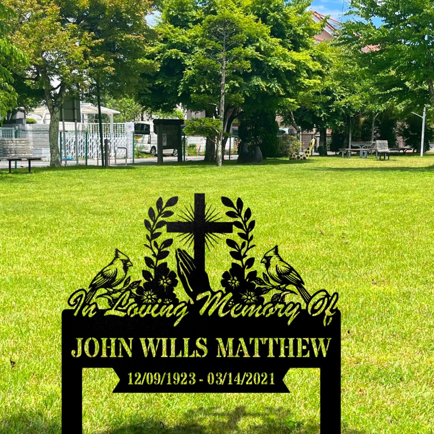 Custom Memorial Metal Stake Sign, In Loving Memory Sign, Remembrance Plaque, Personalized Grave Marker