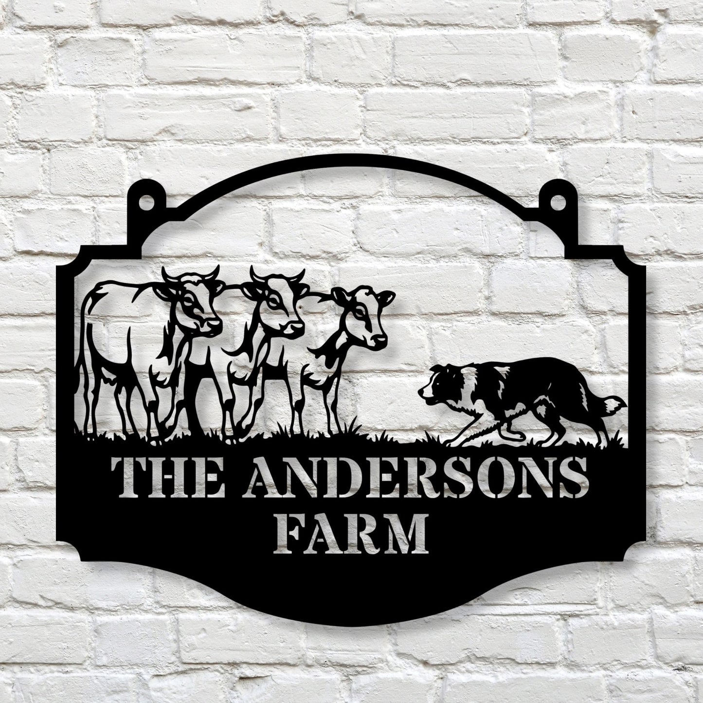 Metal Ranch Gate Sign Custom | Cattle Farm Name Sign | Exterior House Sign, Outdoor Metal Wall Art, Farmhouse Decor, Driveway Entry Sign