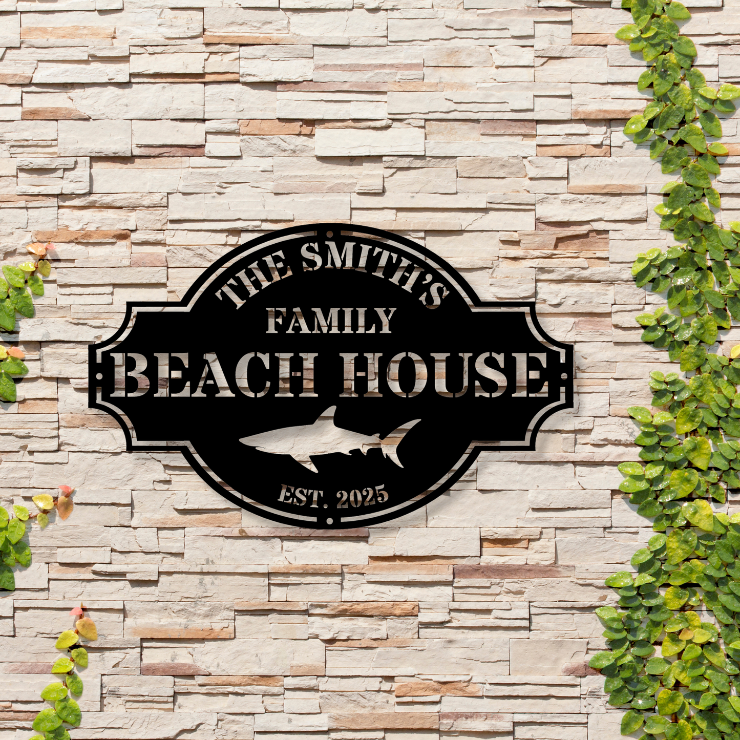 Custom Beach House Sign, Established Date, Beach Cottage Sign, Beach Theme Decor, Beach House Gift, Coastal Home Sign