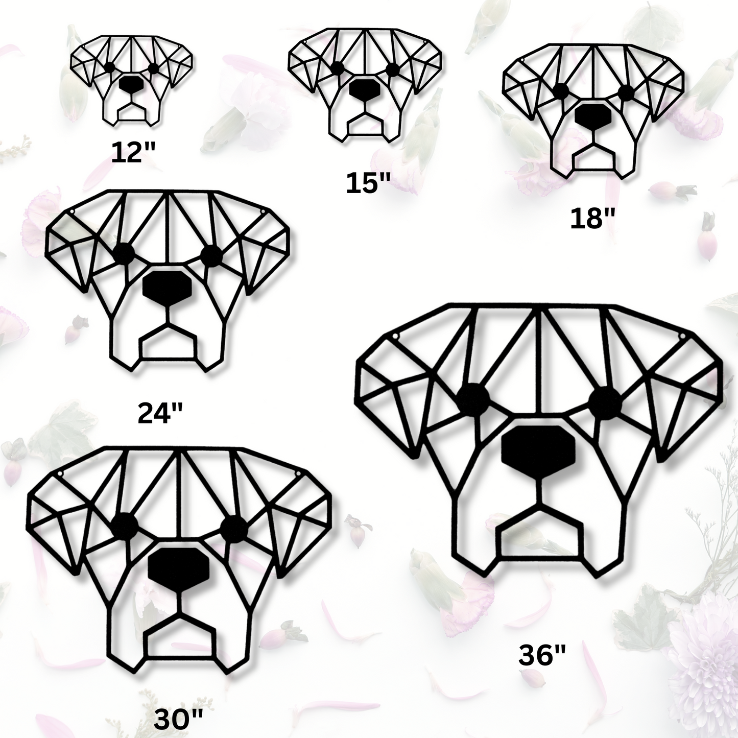 Geometric Dog Metal Steel Sign, Geometric Animal, Woodland Nursery, Wildlife Metal Art, Kids Room Décor, Art room Decor, Animal Lover Gift