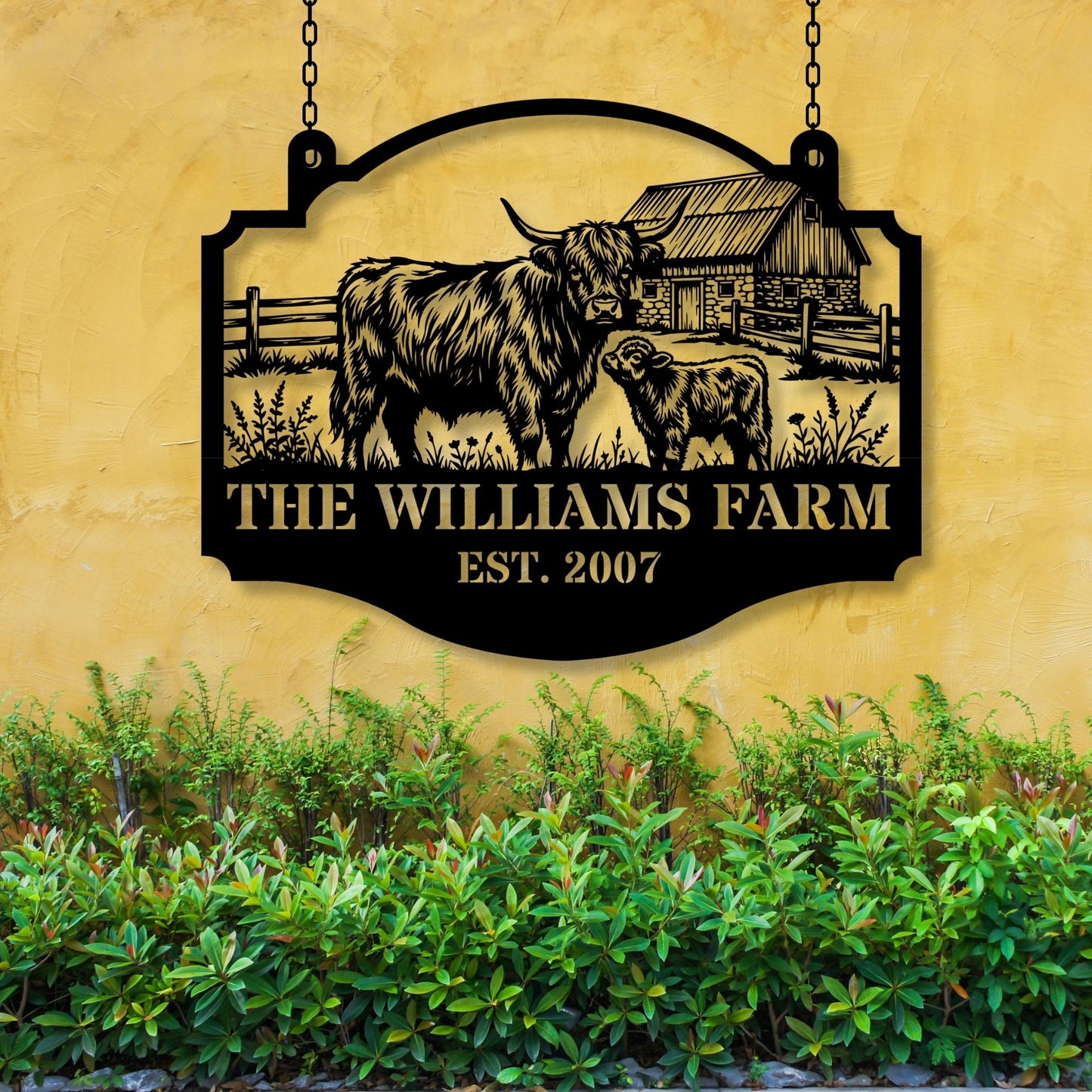 Custom Cattle Farm Sign, Personalized Ranch Sign, Farm Name Sign, Cattle Ranch Decor, Custom Farmhouse Sign, Livestock Gift