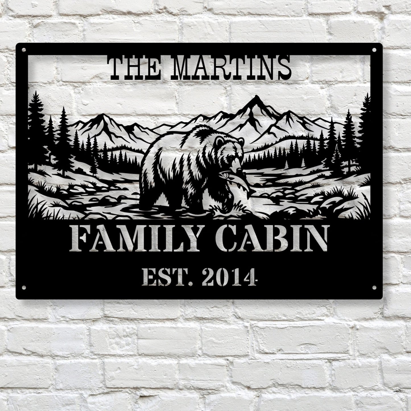 Custom Cabin Wildlife Metal Decor, Rustic Metal Wall Art, Lodge Decor, Hunting Cabin Gift, Nature Metal Sign, Farmhouse Wall Decor
