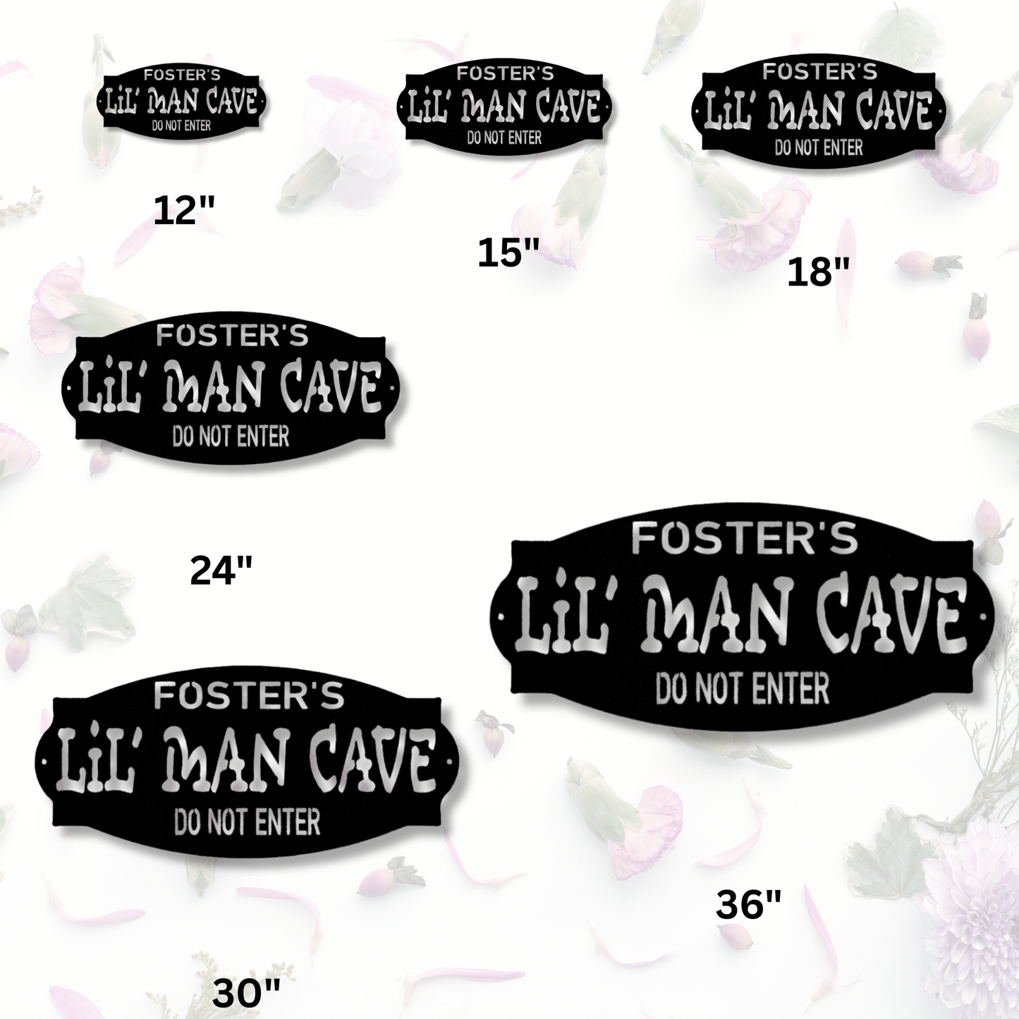 Custom  Lil Man Metal Sign, Personalized Lil Man Monogram, Birthday Gift For Grandson, Kids Playroom Decor, Housewarming